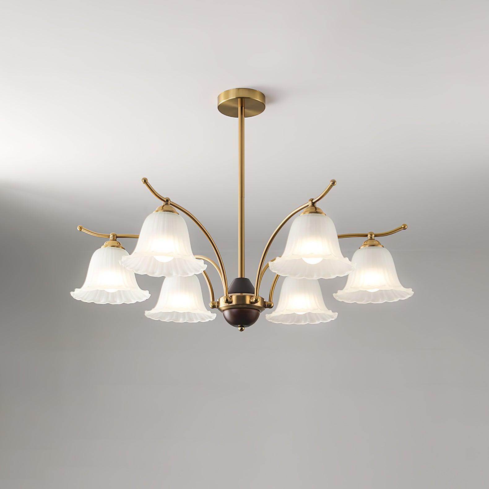 Civinora Brass Alabaster Chandelier - Blowlighting