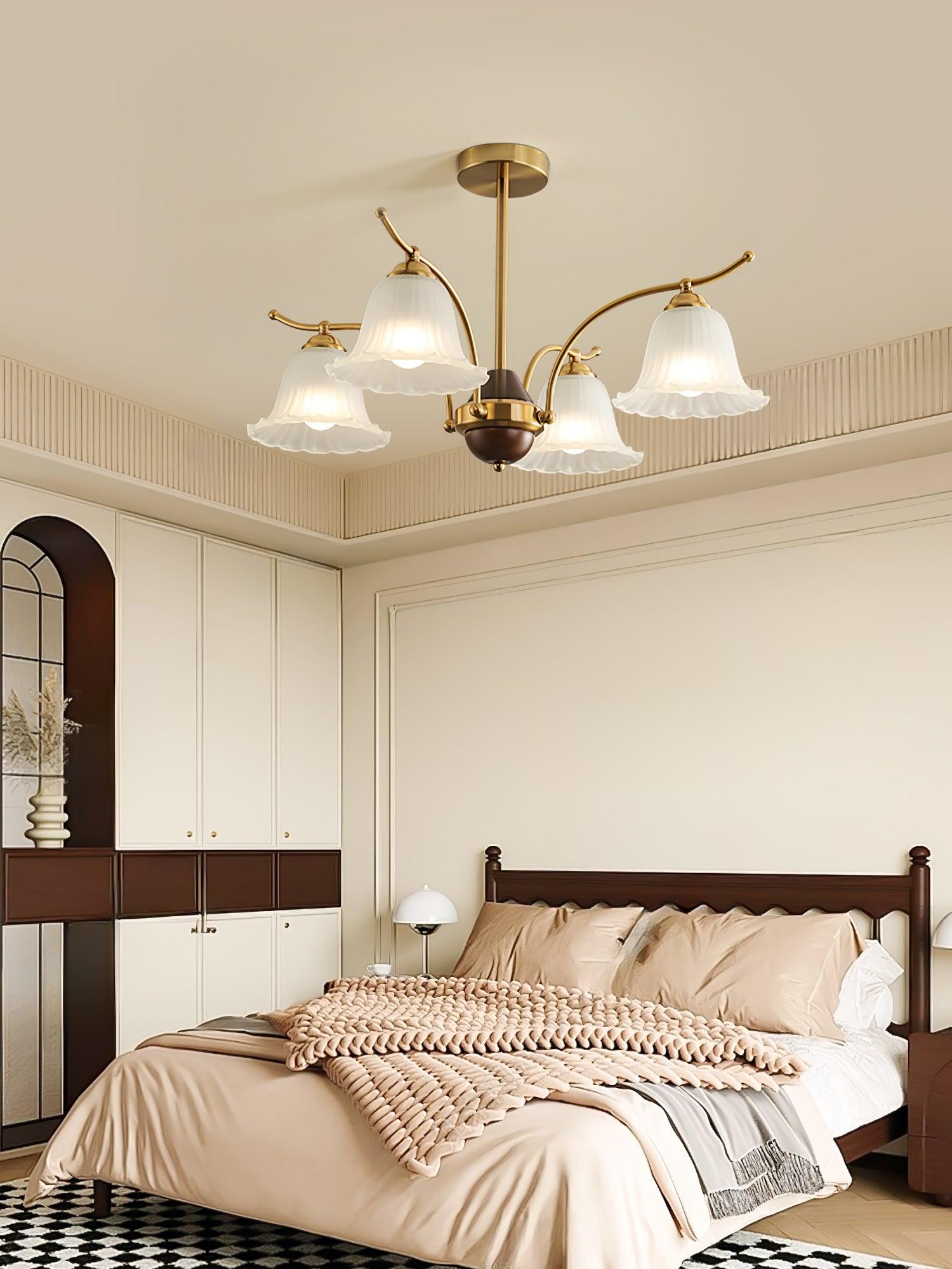 Civinora Brass Alabaster Chandelier - Blowlighting