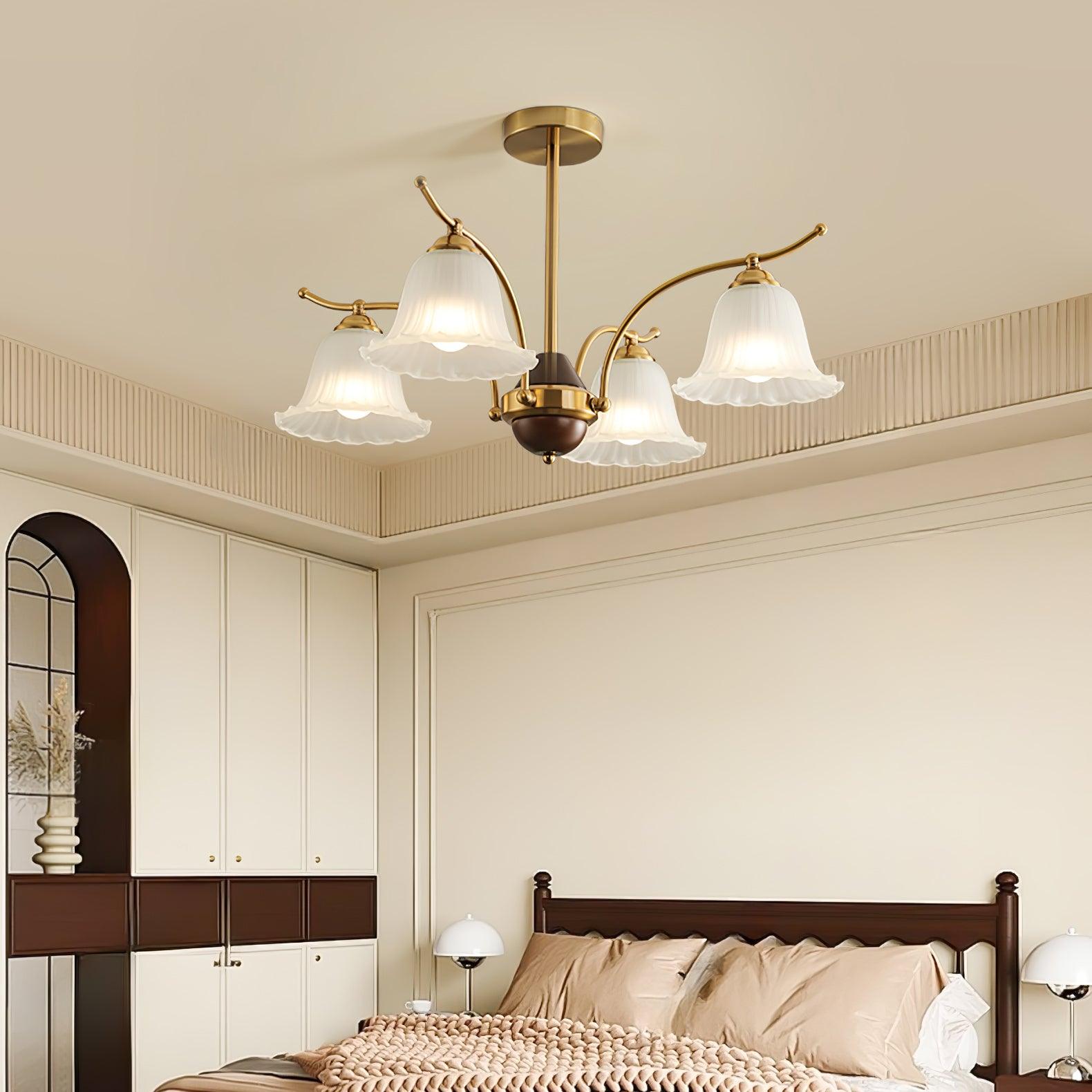 Civinora Brass Alabaster Chandelier - Blowlighting