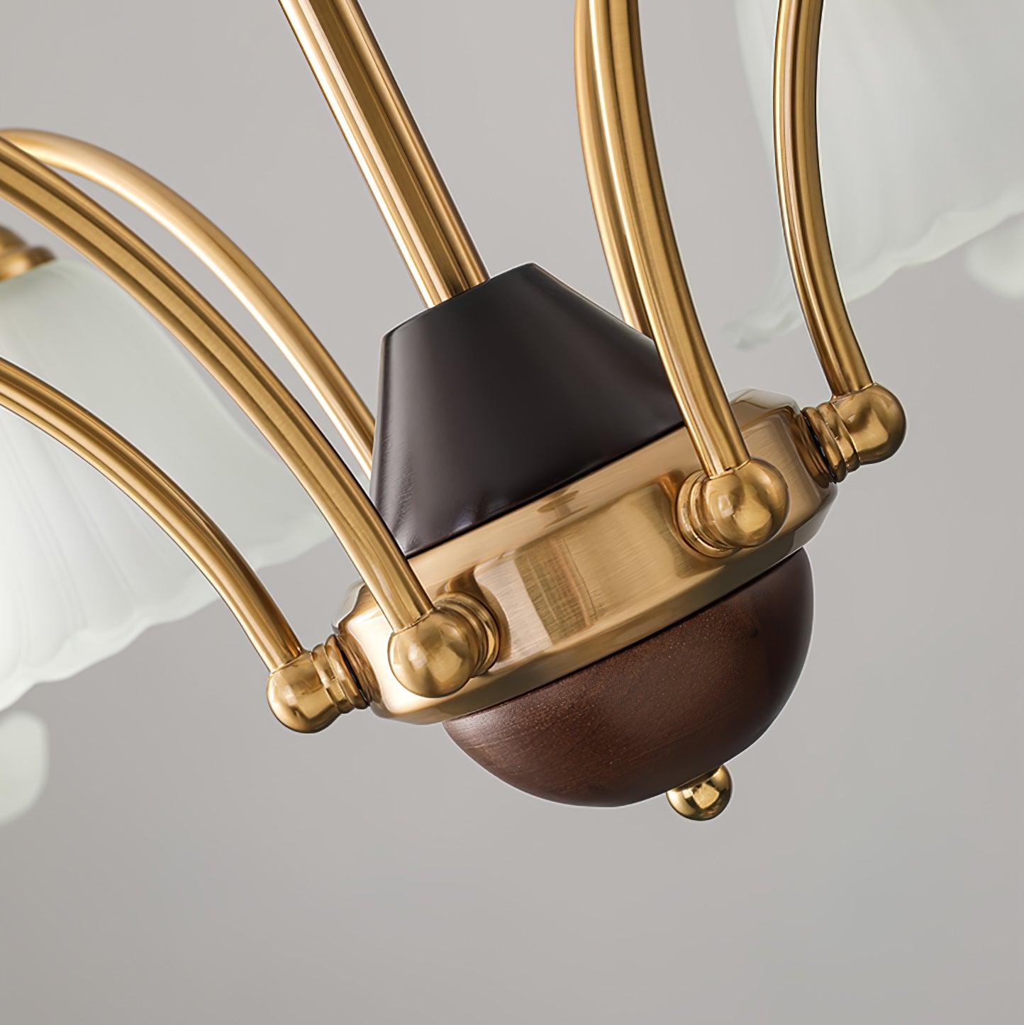 Civinora Brass Alabaster Chandelier - Blowlighting