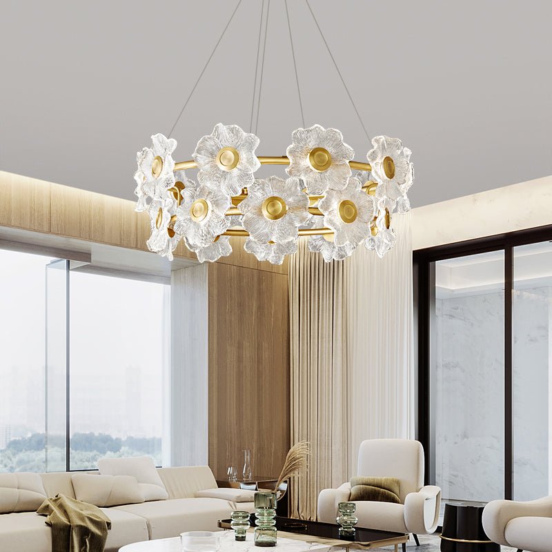 Flora Glass Chandelier - Blowlighting