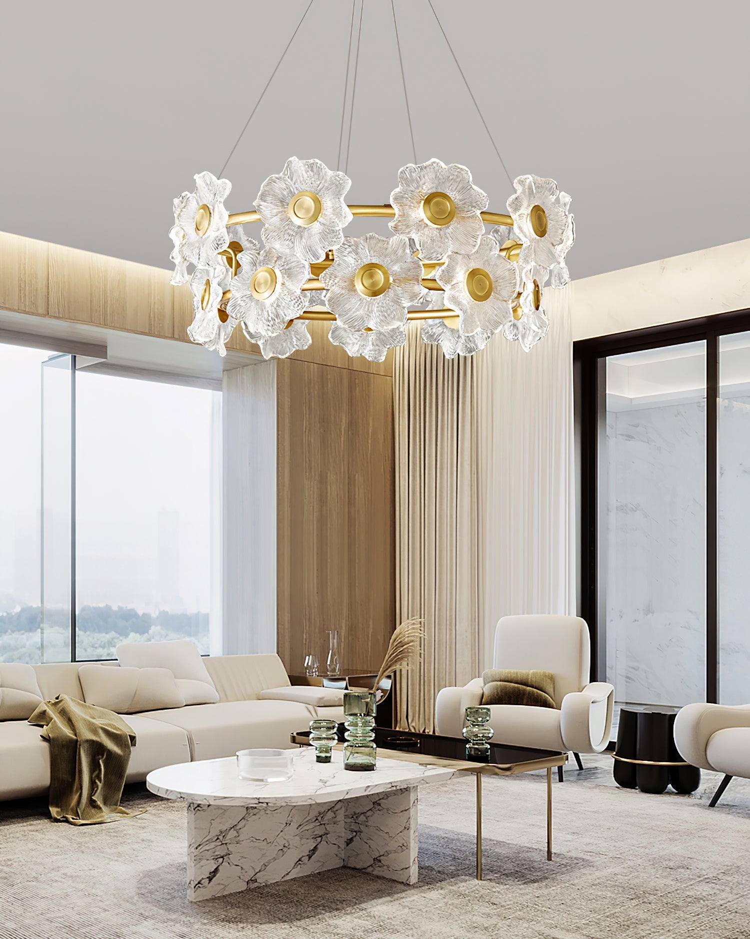 Flora Glass Chandelier - Blowlighting