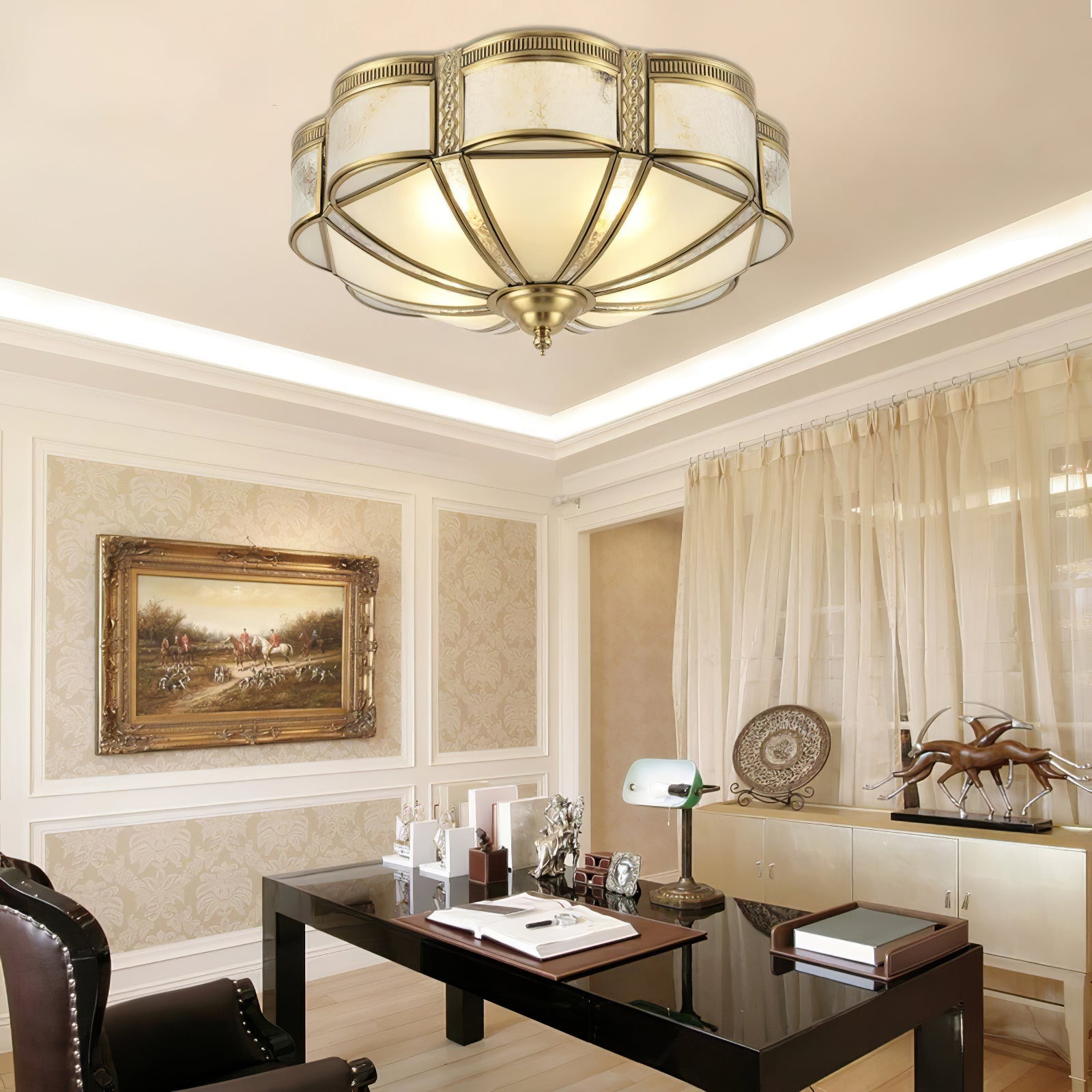 Floral Brass Ceiling Lamp - Blowlighting