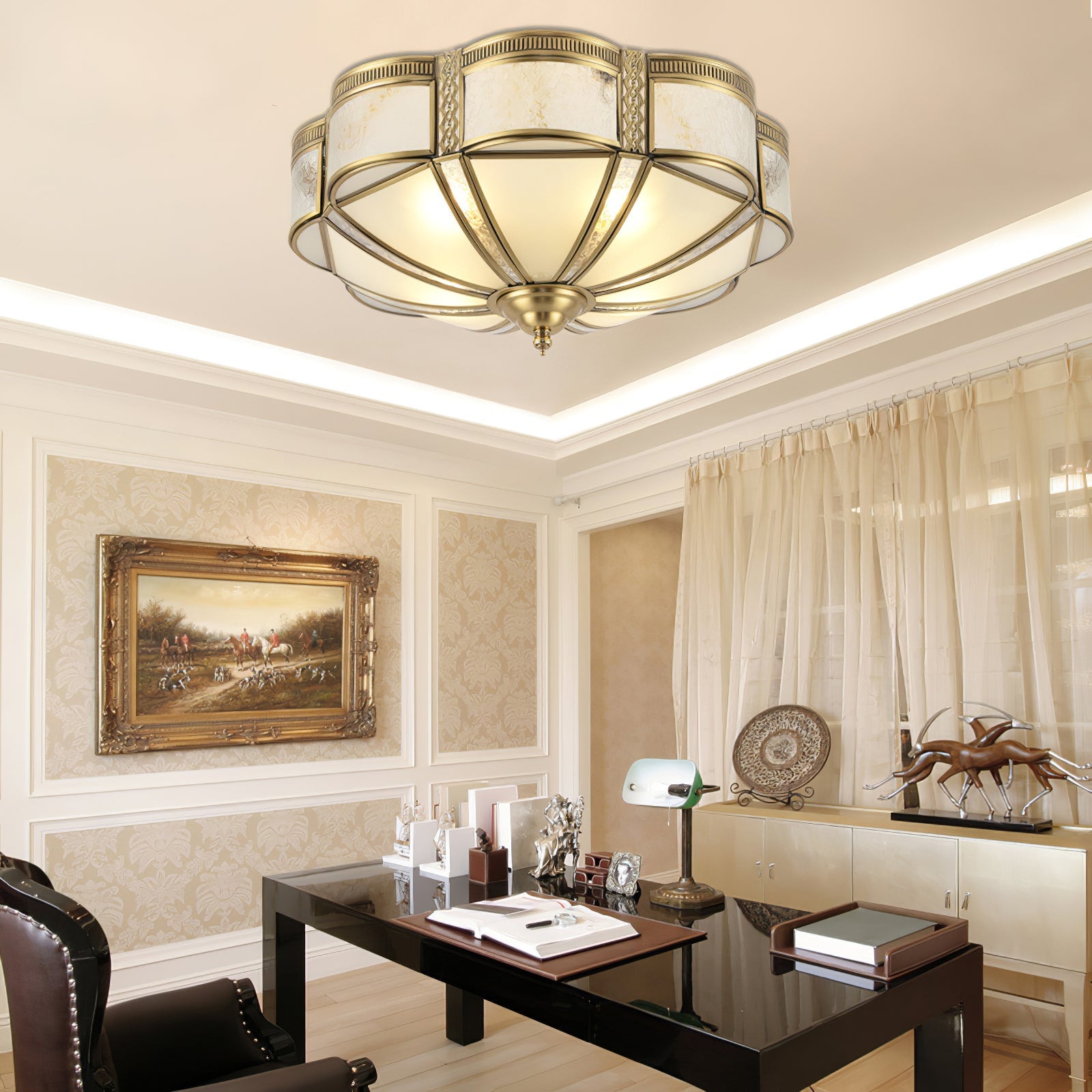 Floral Brass Ceiling Lamp - Blowlighting