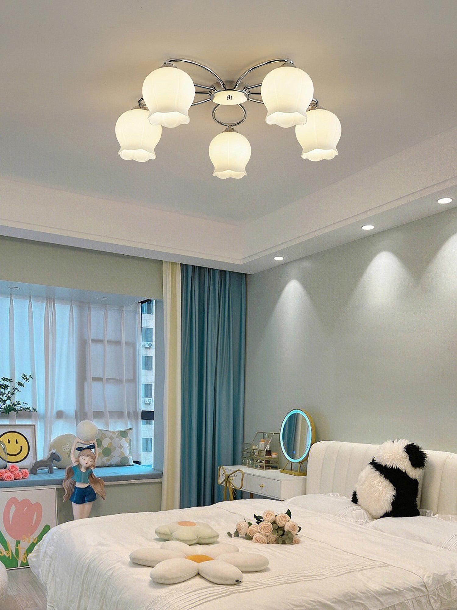 Floral Glass Ceiling Lamp - Blowlighting