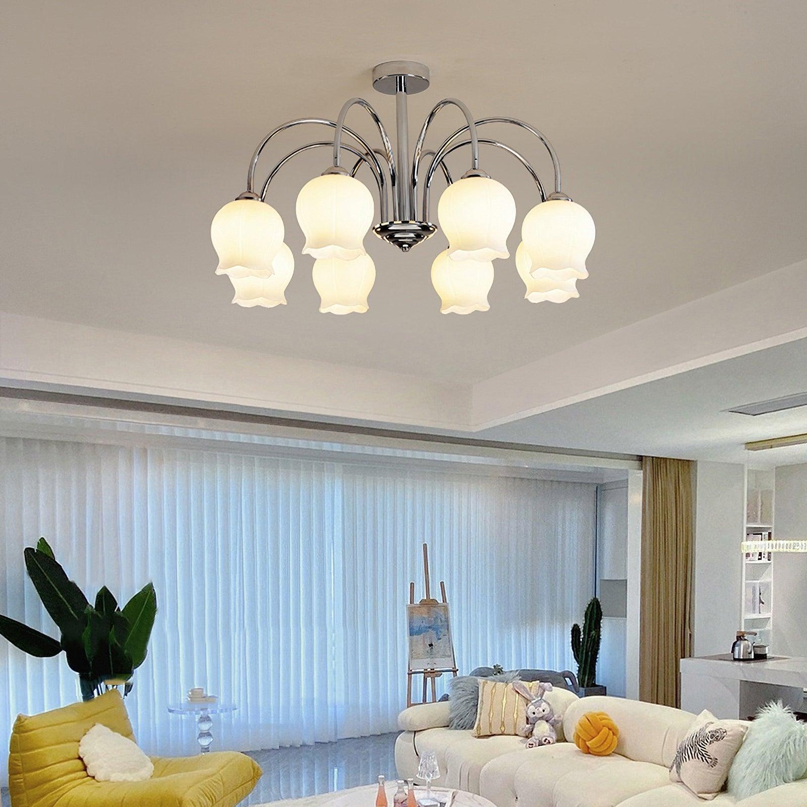 Aurora Chandelier Floral Glass - Blowlighting