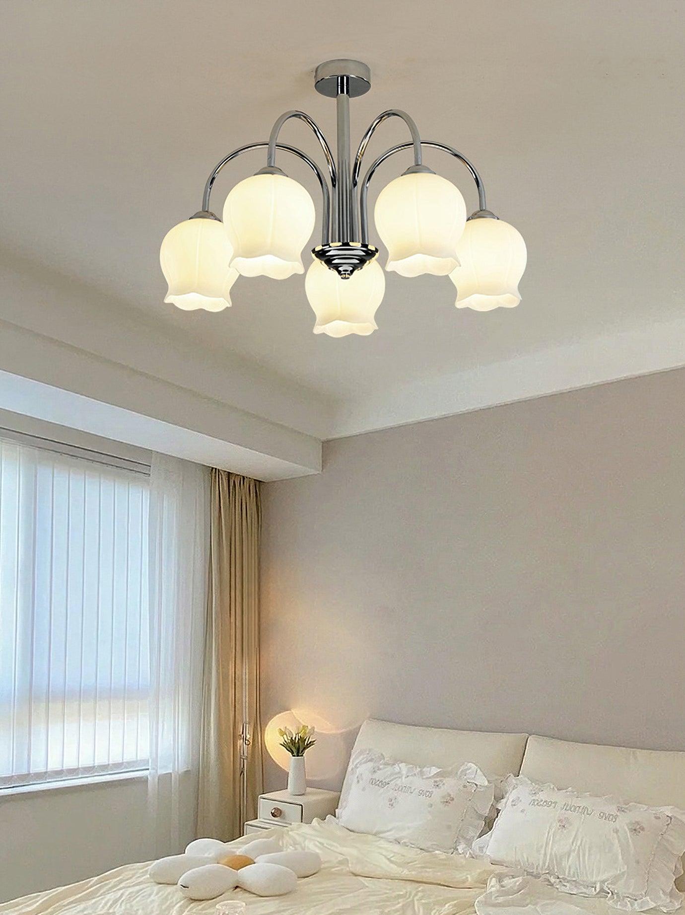 Aurora Chandelier Floral Glass - Blowlighting