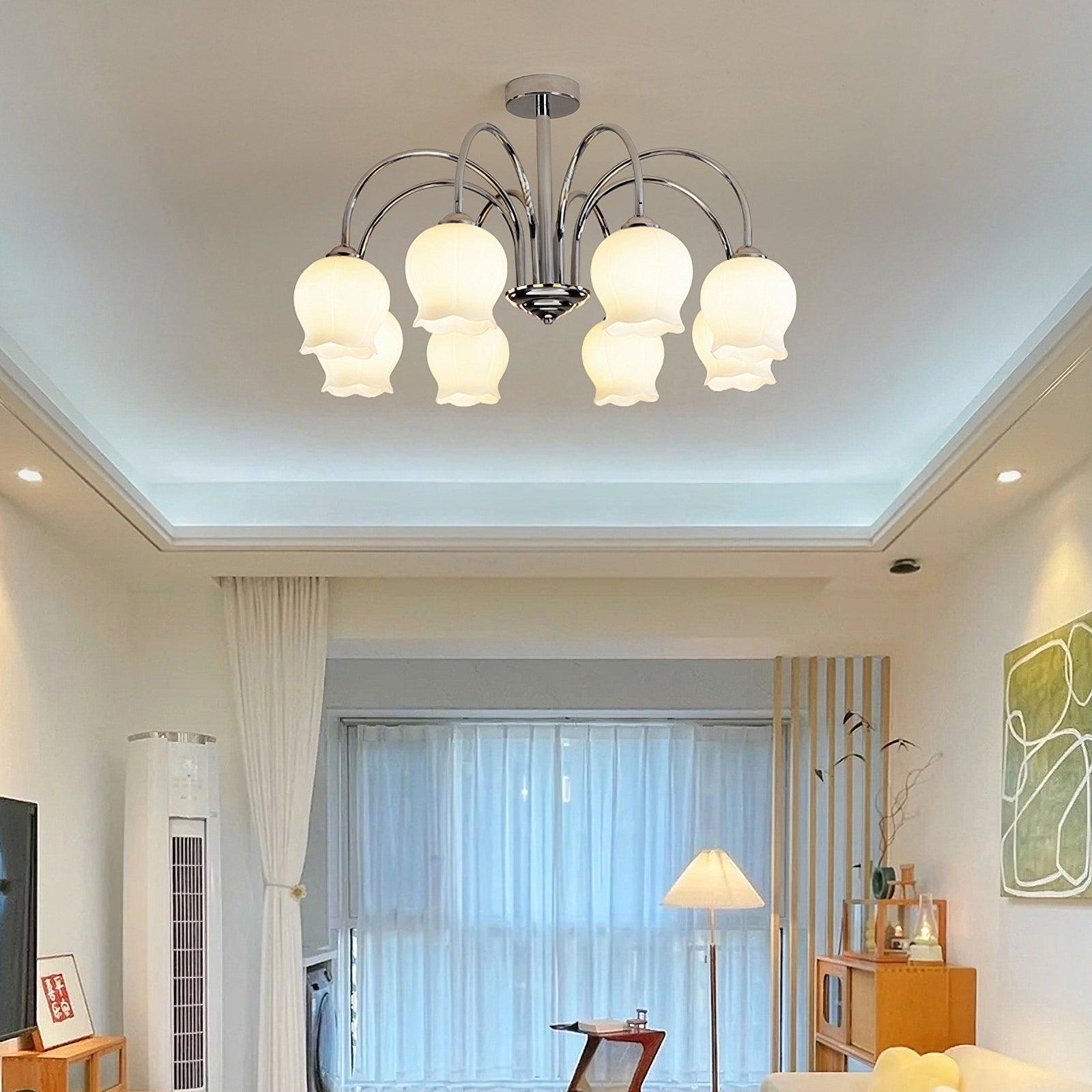 Aurora Chandelier Floral Glass - Blowlighting
