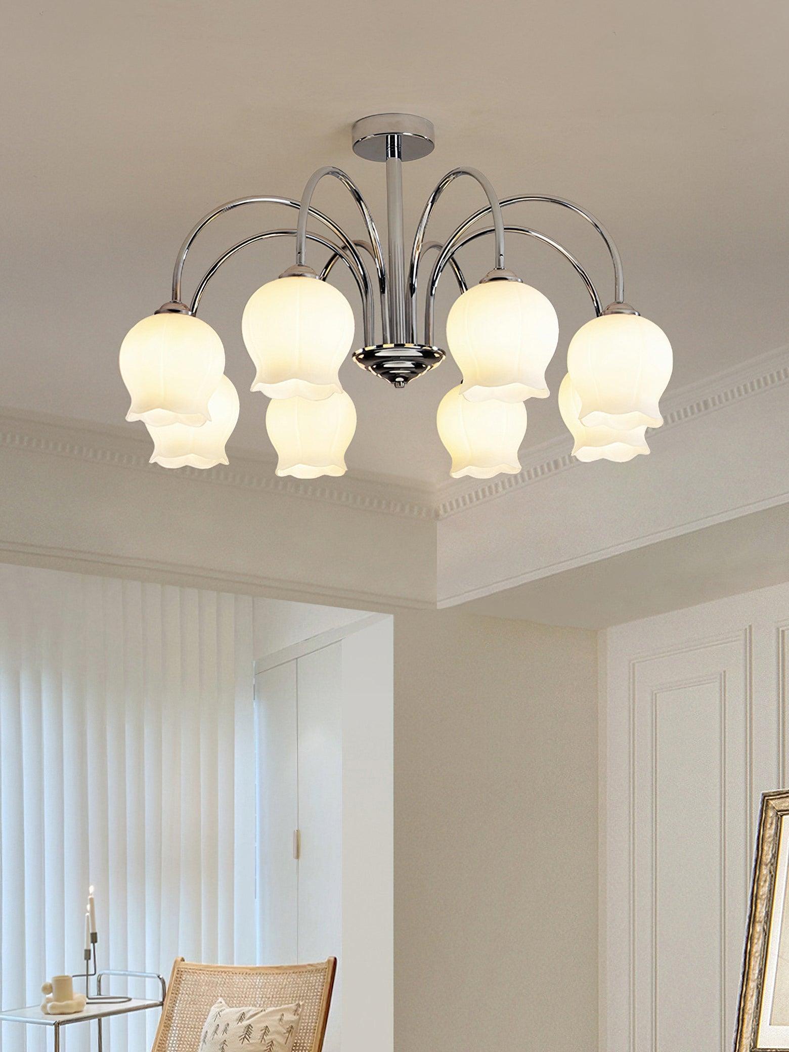 Aurora Chandelier Floral Glass - Blowlighting