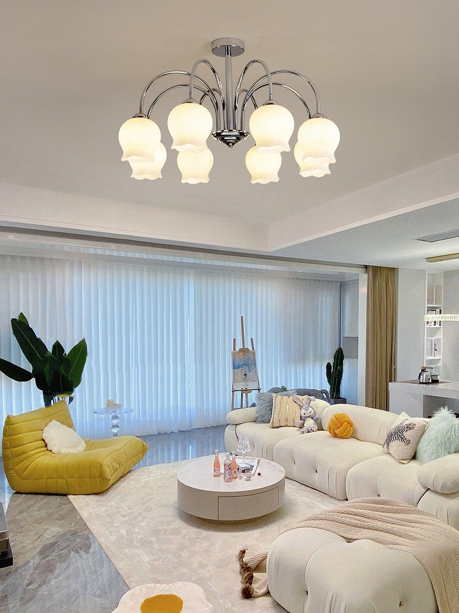 Aurora Chandelier Floral Glass - Blowlighting
