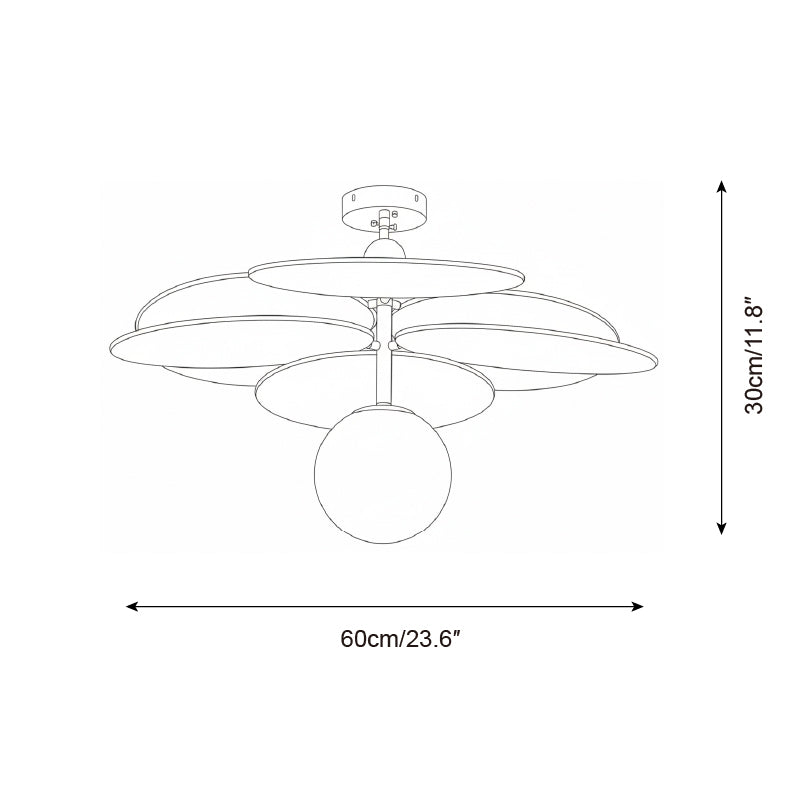Floravane Mid-Century Modern Wood Ceiling Light