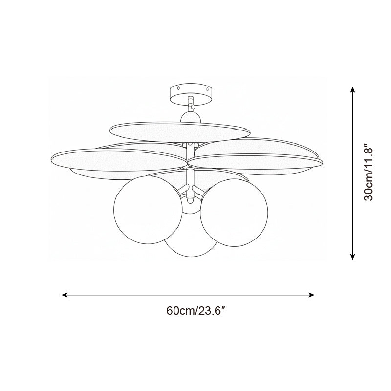 Floravane Mid-Century Modern Wood Ceiling Light