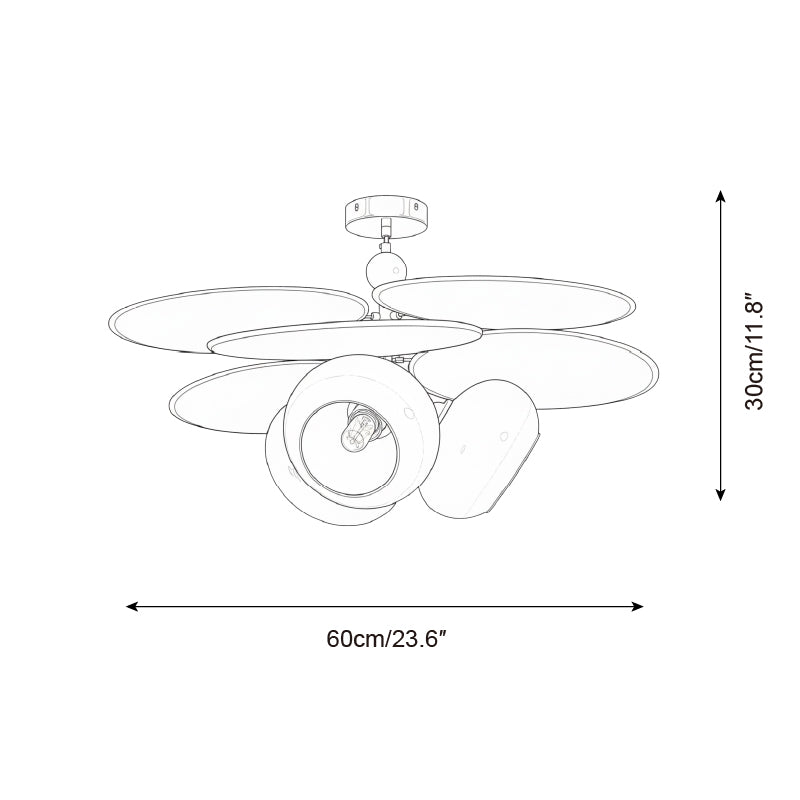 Floravane Mid-Century Modern Wood Ceiling Light
