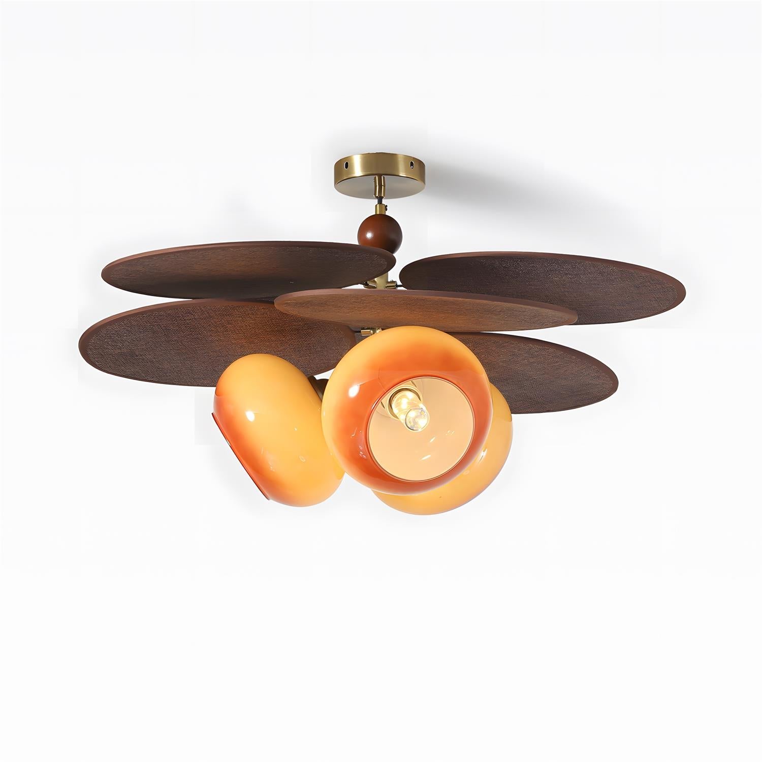 Floravane Mid-Century Modern Wood Ceiling Light