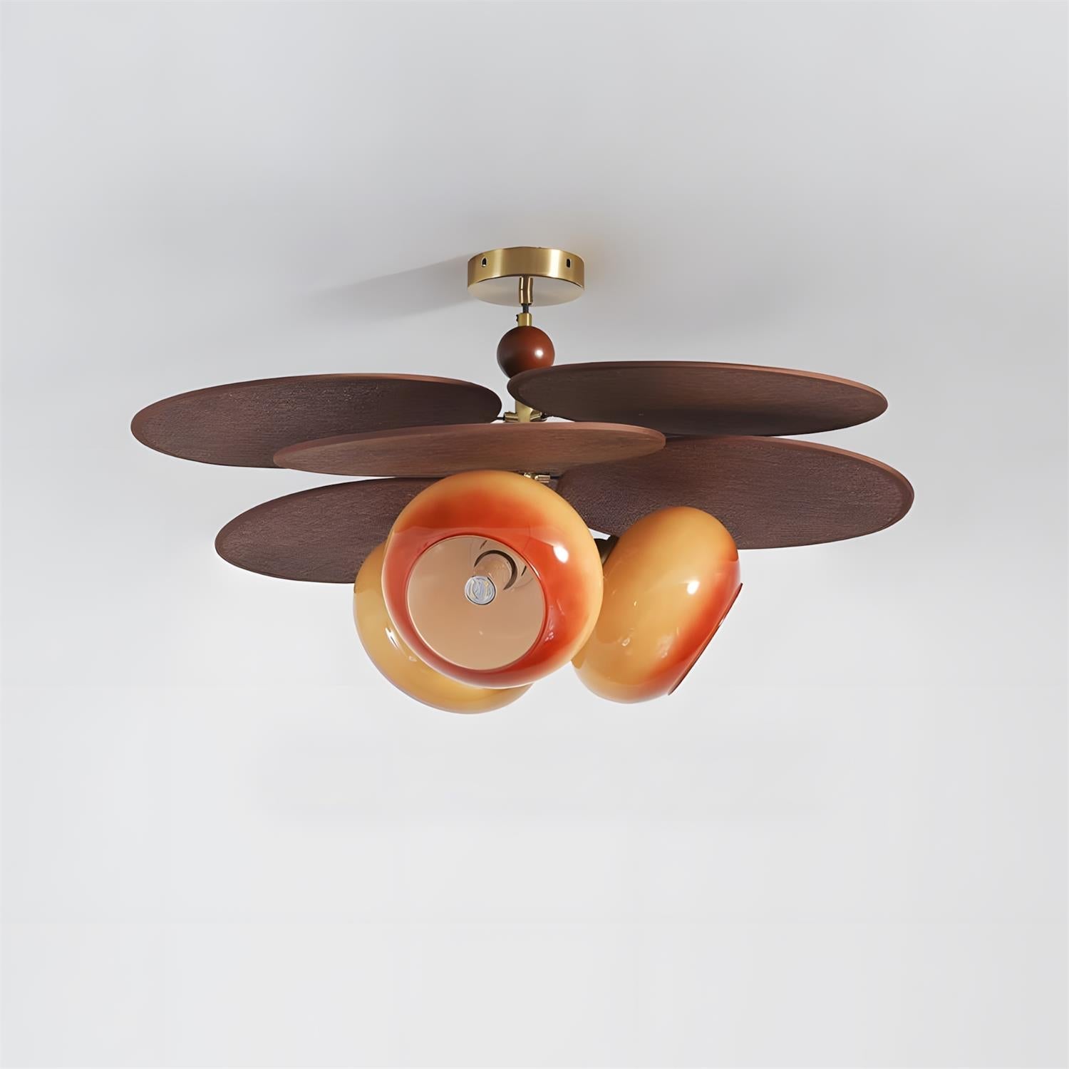Floravane Mid-Century Modern Wood Ceiling Light