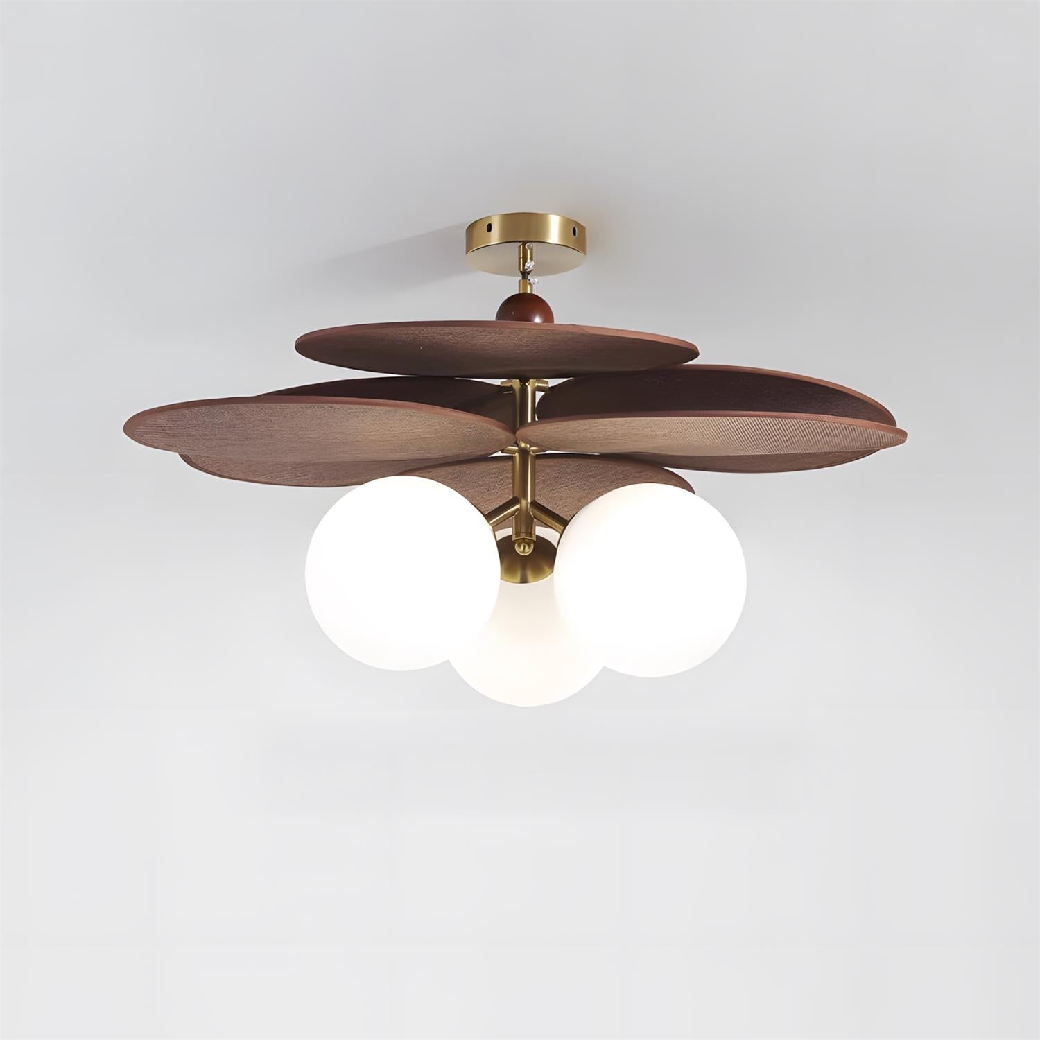 Floravane Mid-Century Modern Wood Ceiling Light