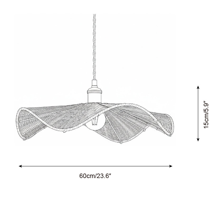 Floressa Organic Rattan Pendant Light