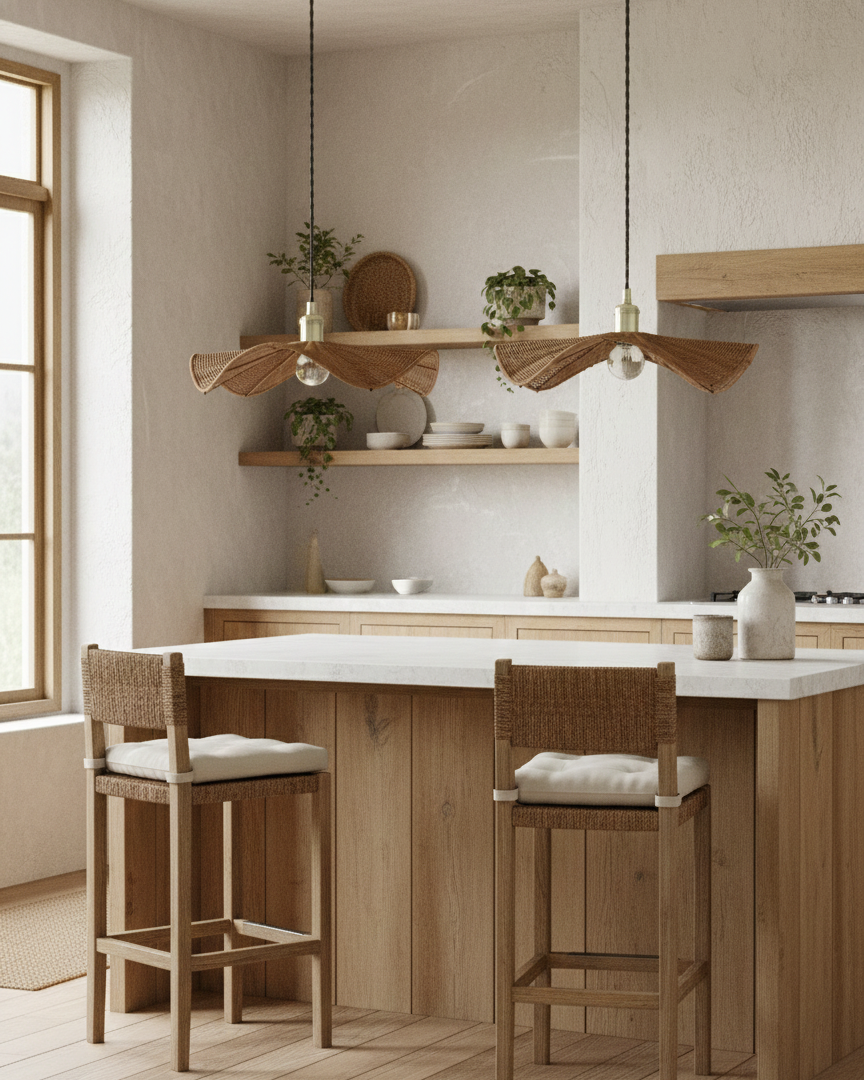 Floressa Organic Rattan Pendant Light