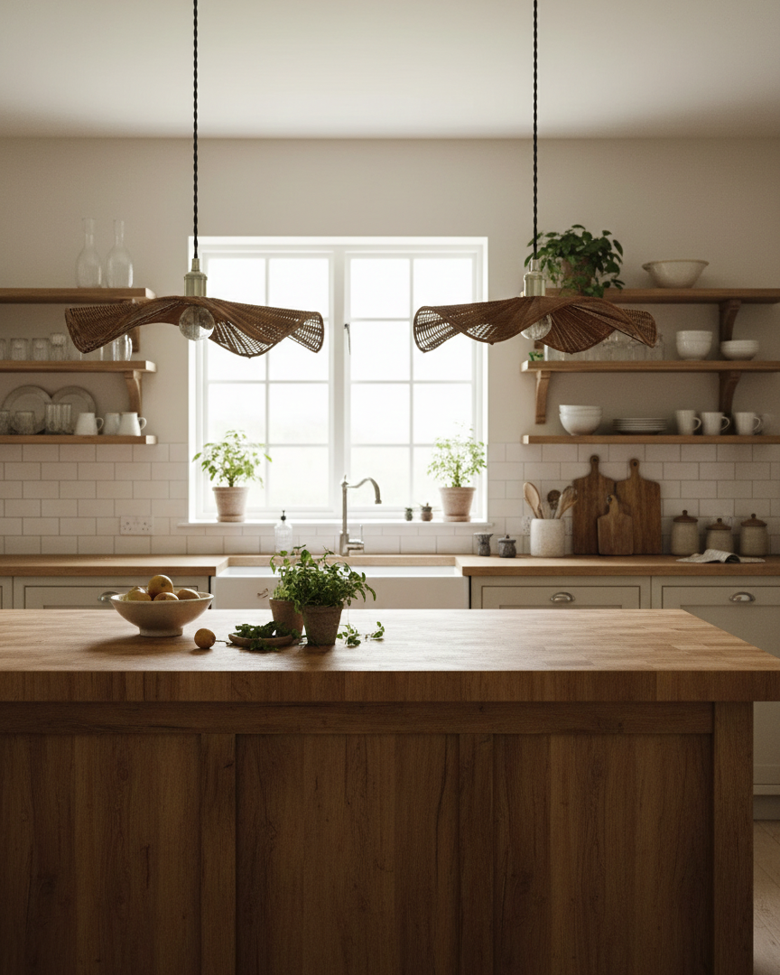 Floressa Organic Rattan Pendant Light