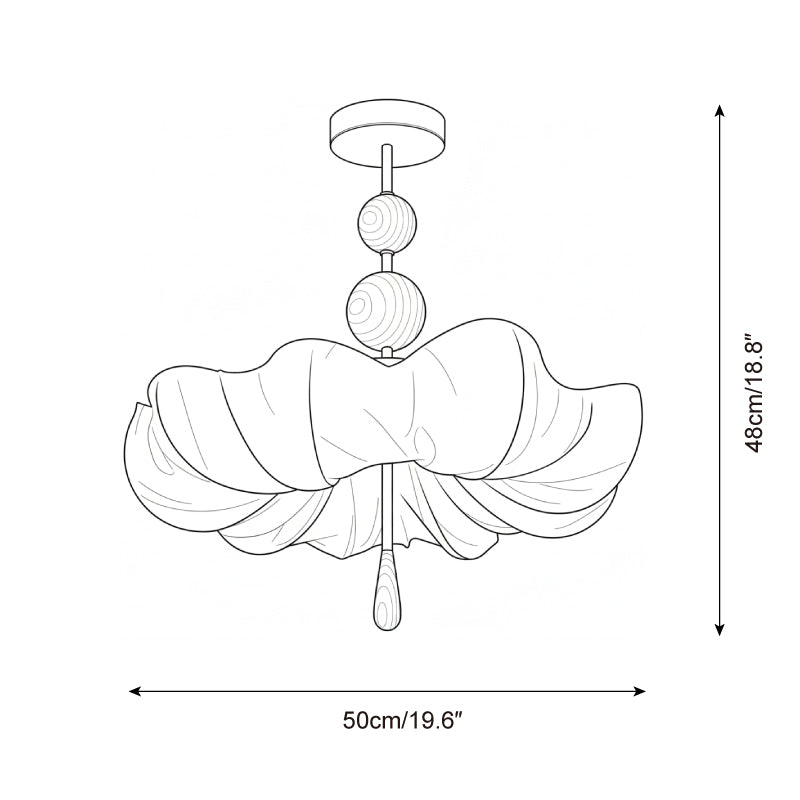 Floretta Organic Fabric Ceiling Light