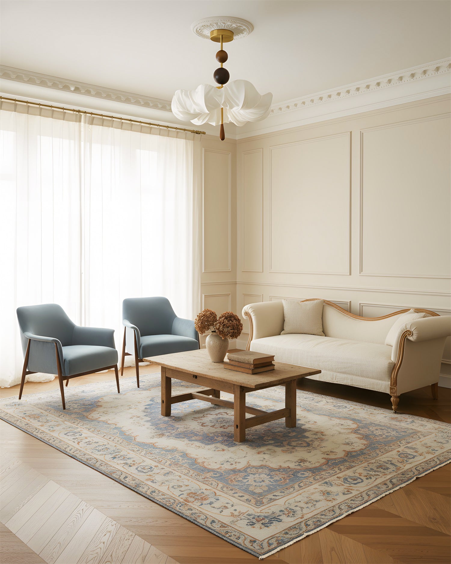 Floretta Organic Fabric Ceiling Light