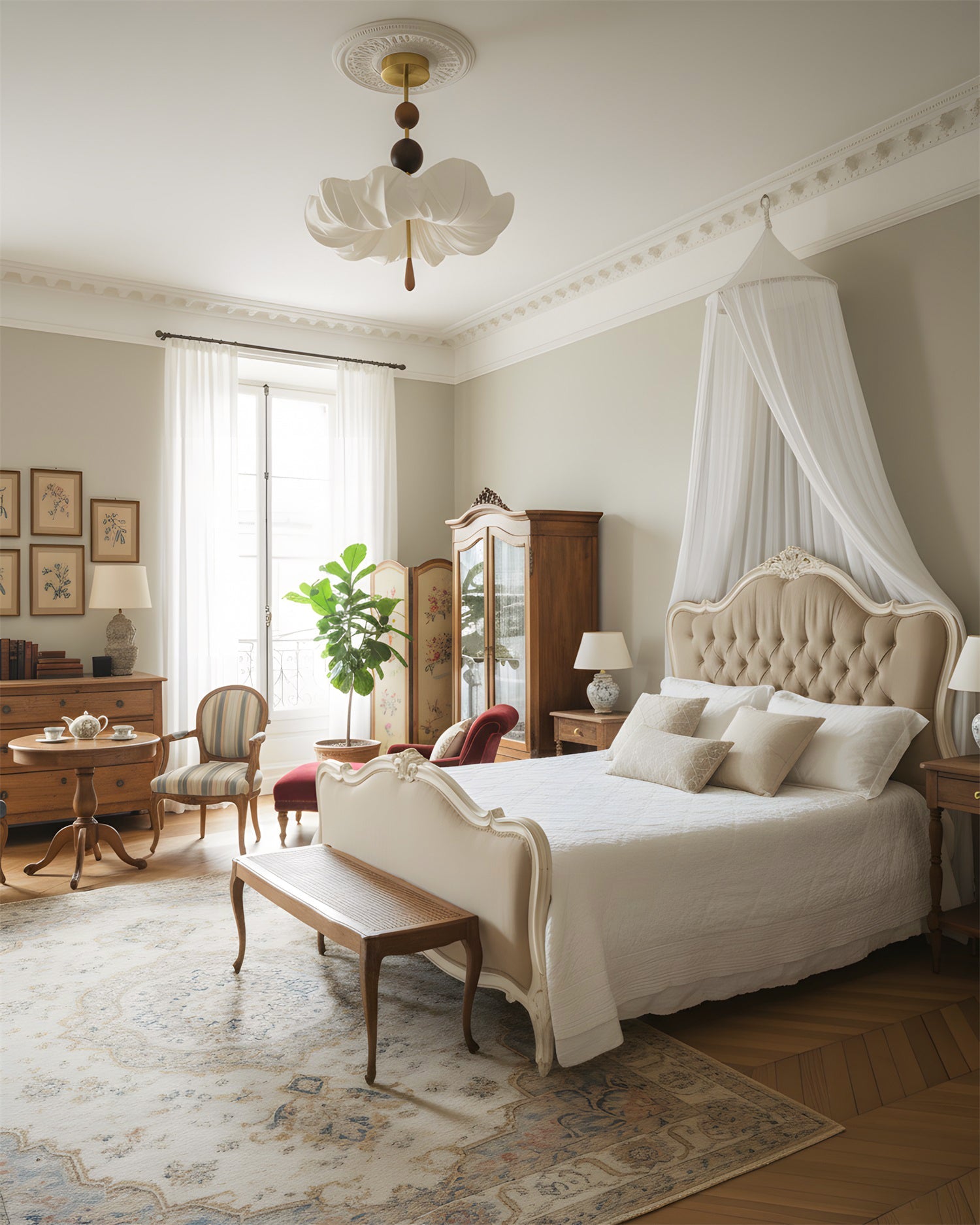 Floretta Organic Fabric Ceiling Light