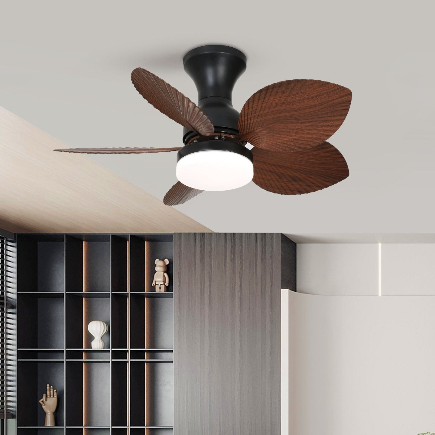 Florence Vintage Wood Ceiling Fan Light - Blowlighting