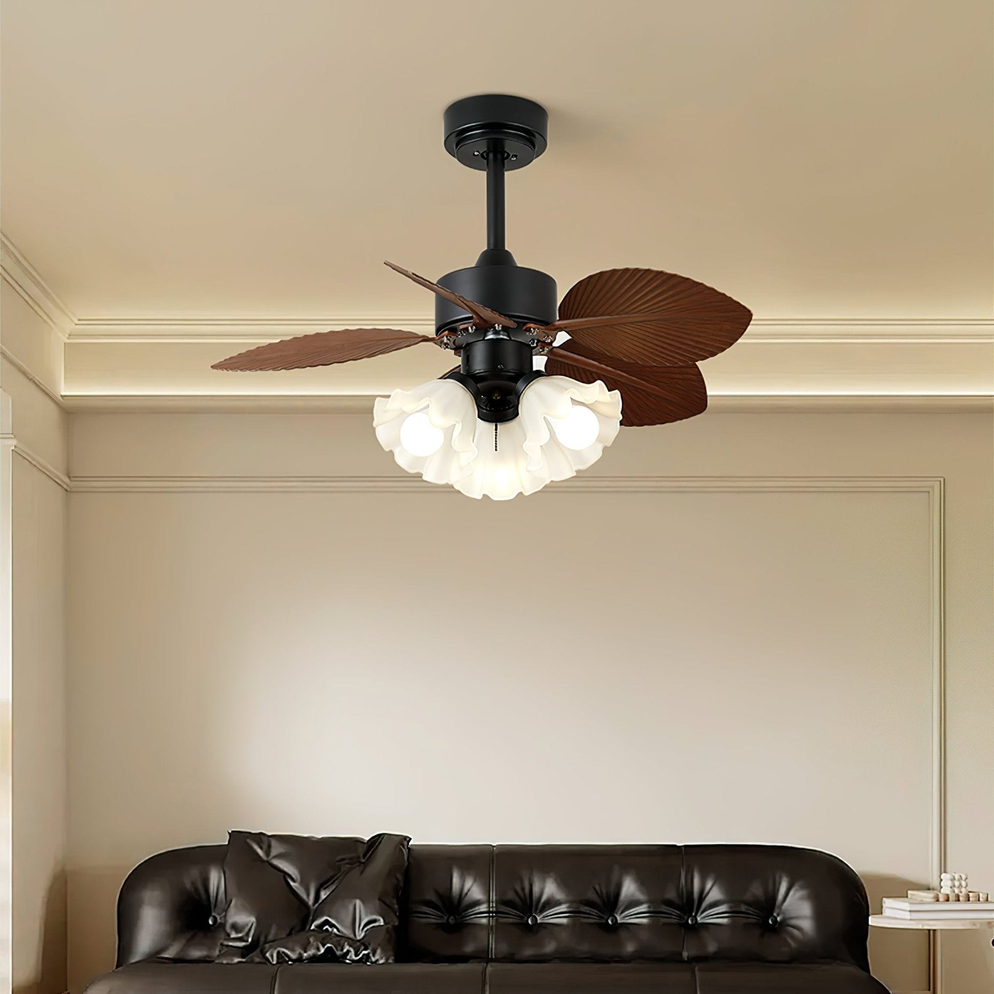 Rosalyn Vintage Wood Ceiling Fan Light - Blowlighting