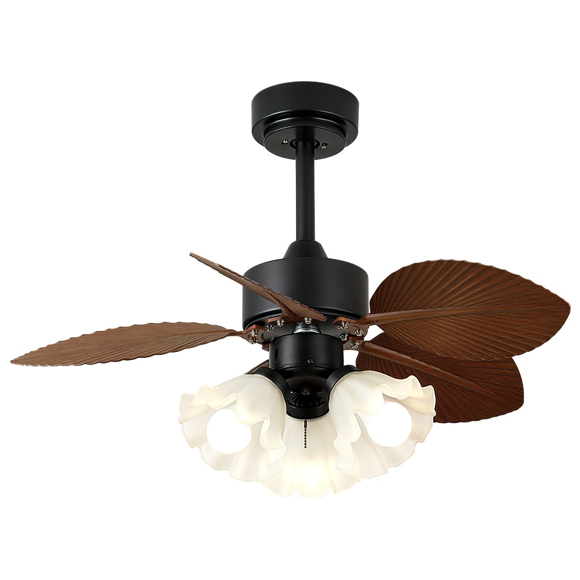 Rosalyn Vintage Wood Ceiling Fan Light - Blowlighting