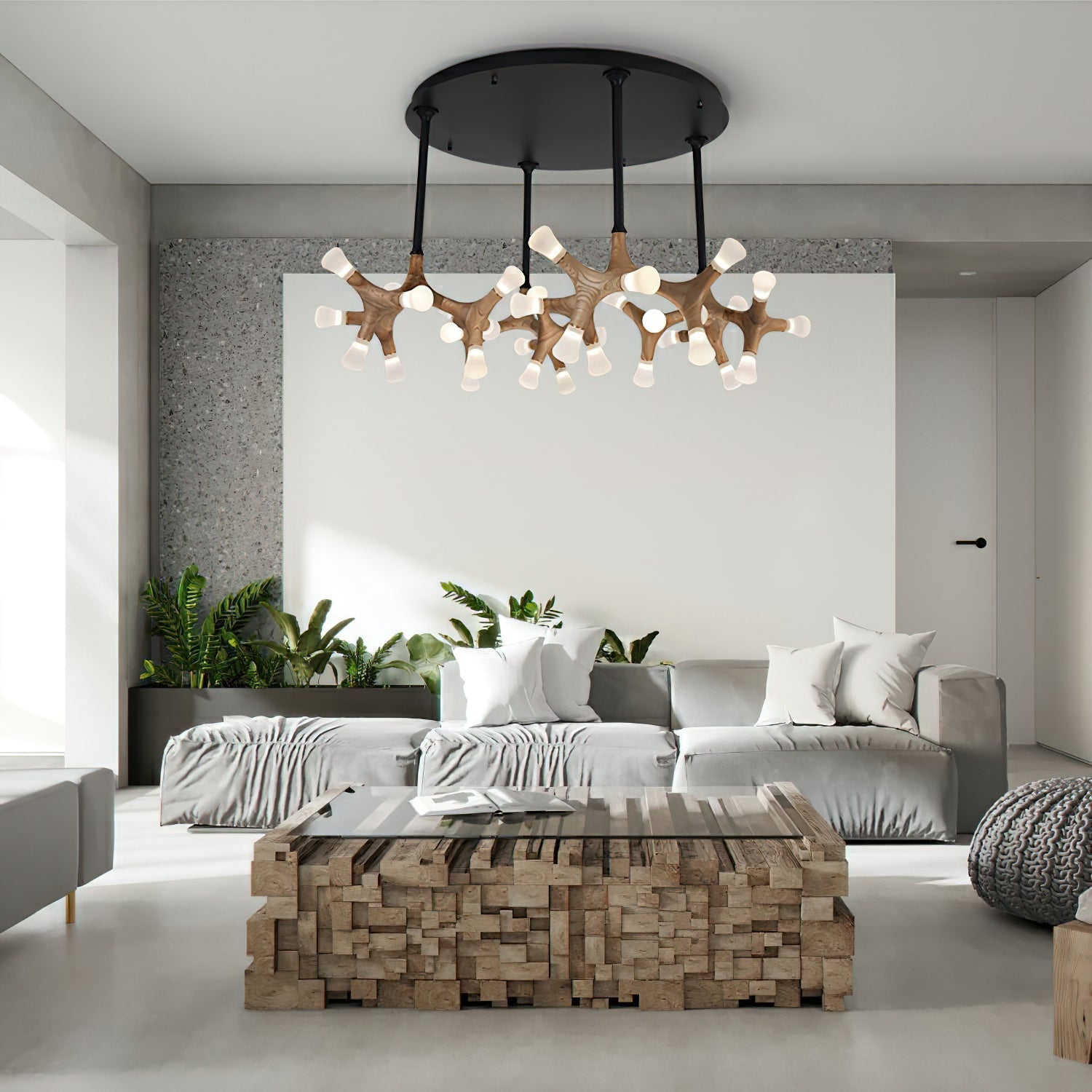 Mynorila Branch-Design Wood Pendant Light - Blowlighting