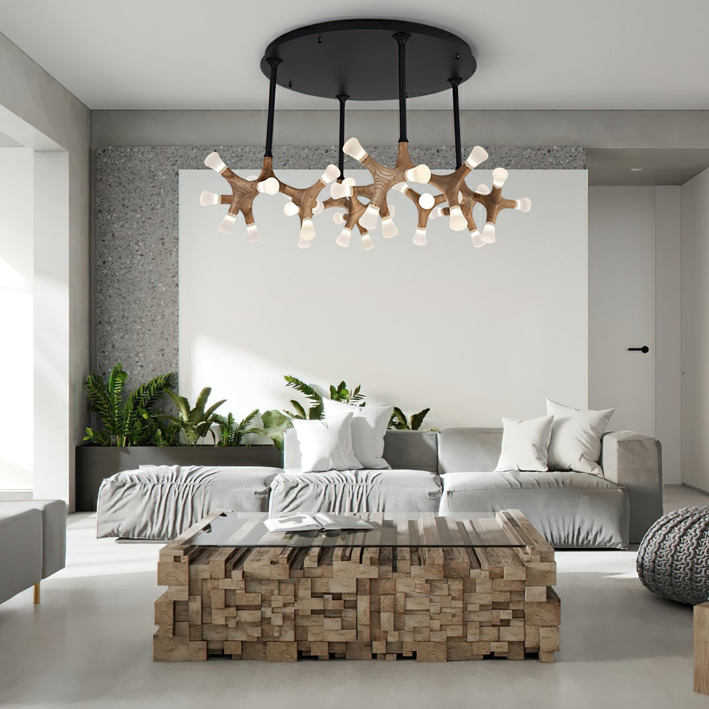 Mynorila Branch-Design Wood Pendant Light - Blowlighting
