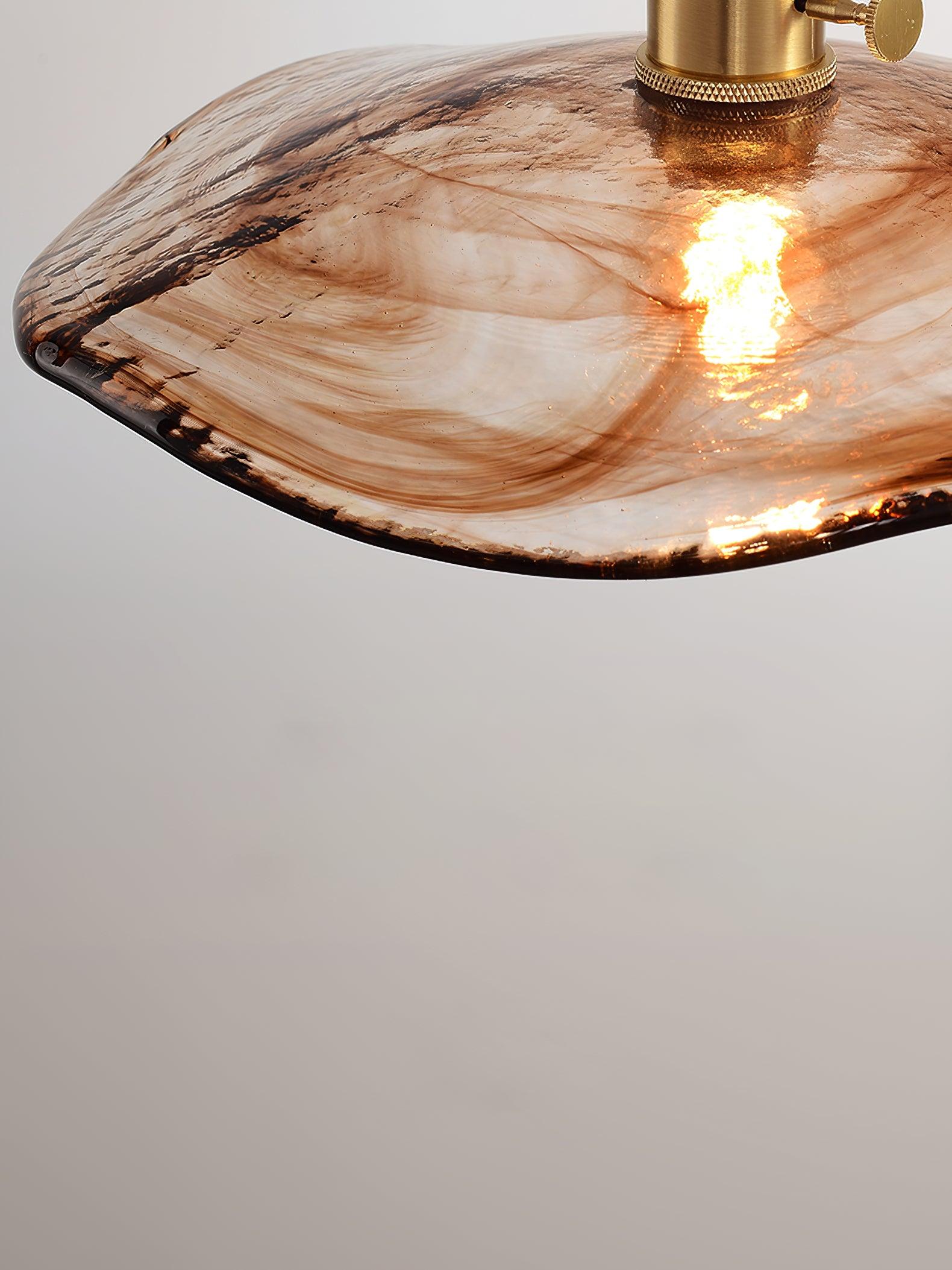 Flower Petal Glass Pendant Swag Light - Blowlighting