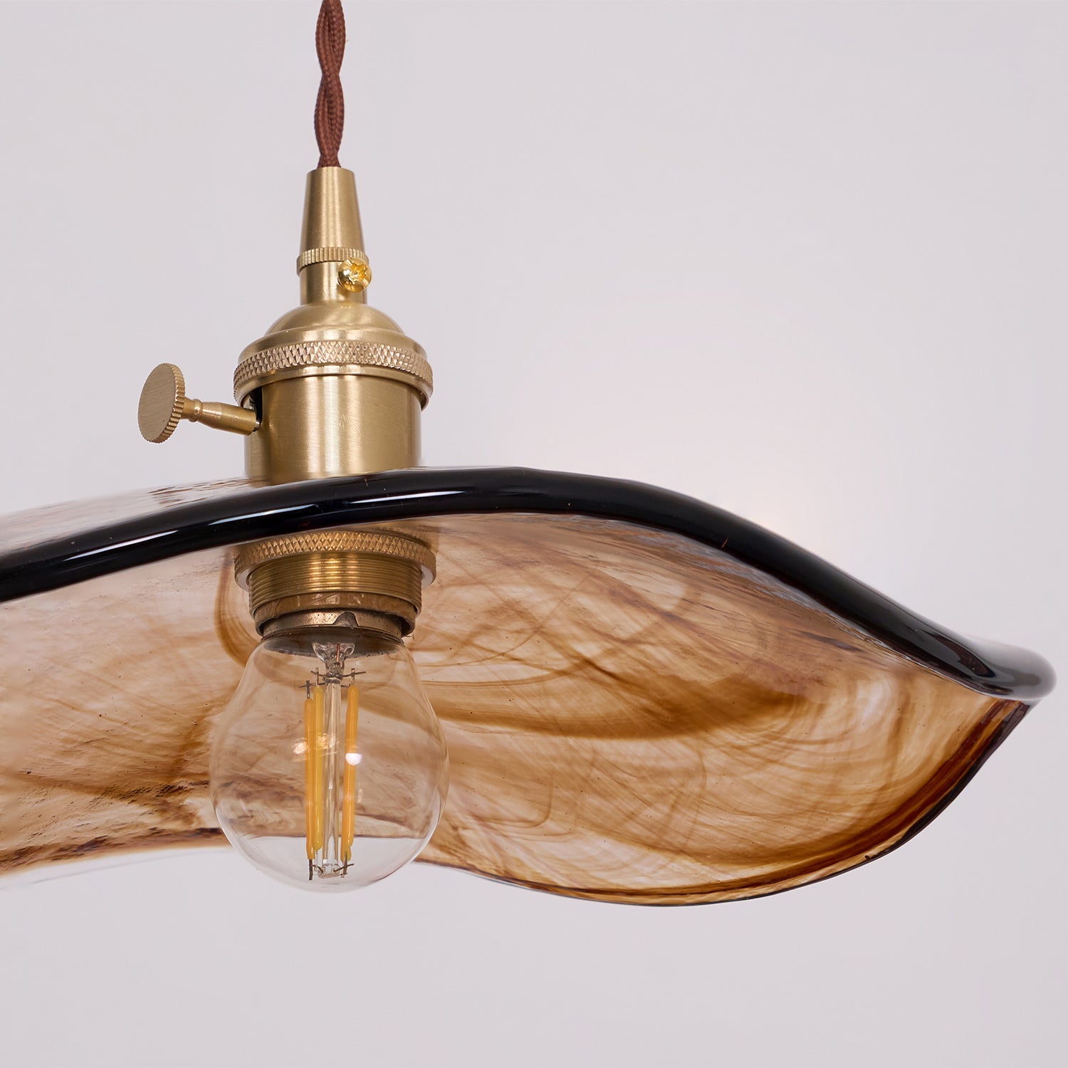 Flower Petal Glass Pendant Swag Light - Blowlighting