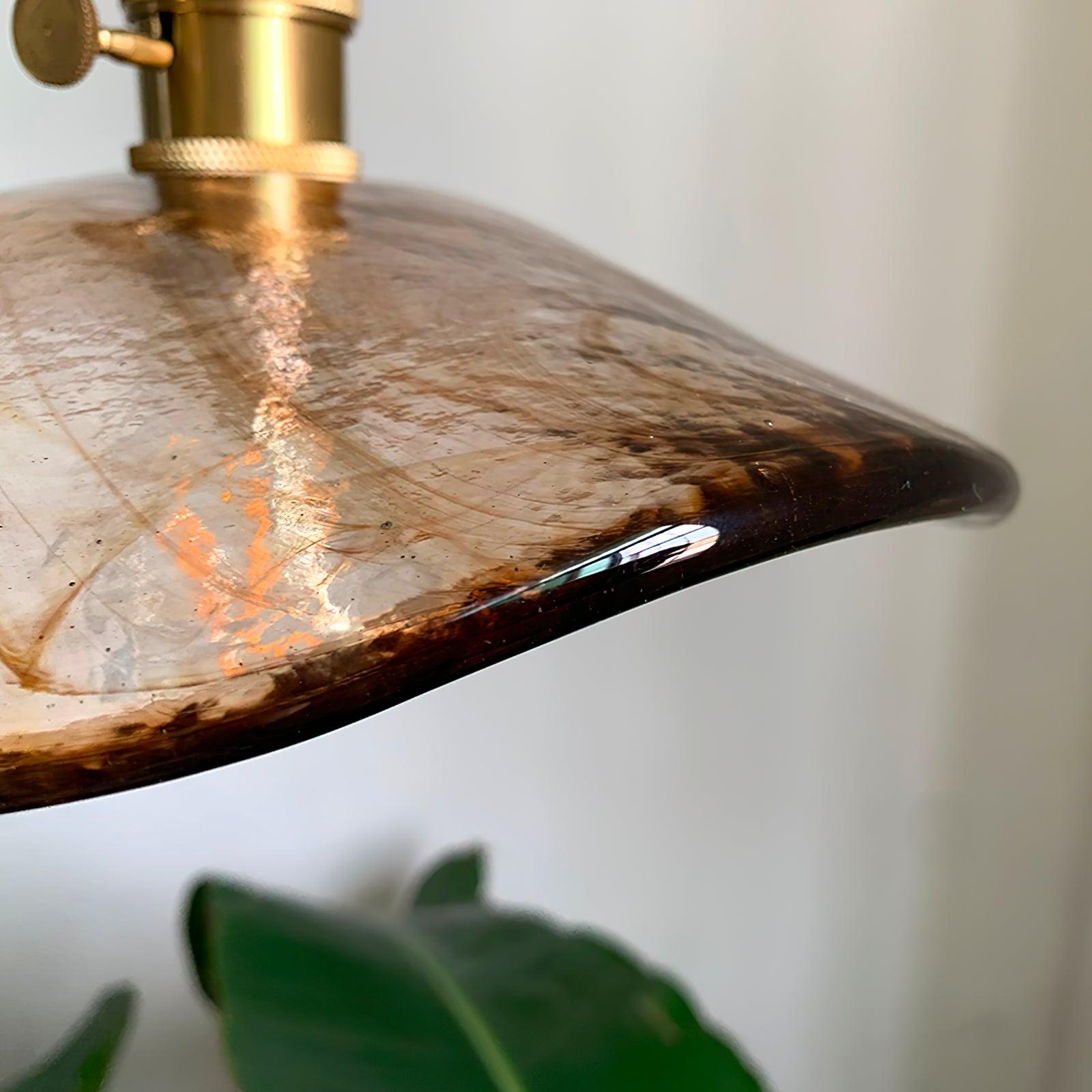 Flower Petal Glass Pendant Swag Light - Blowlighting