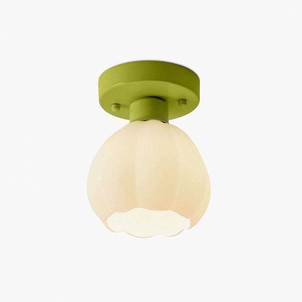 Flower Shaded Semi Flushmount Light - Blowlighting