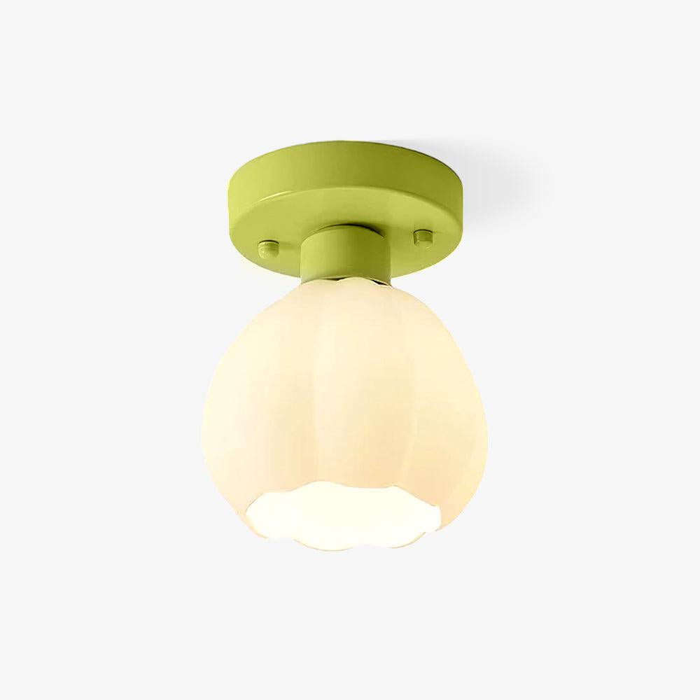 Flower Shaded Semi Flushmount Light - Blowlighting