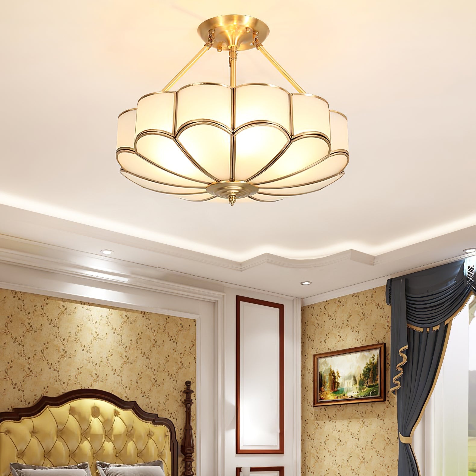 Flower Shape Glass Ceiling Light - Blowlighting
