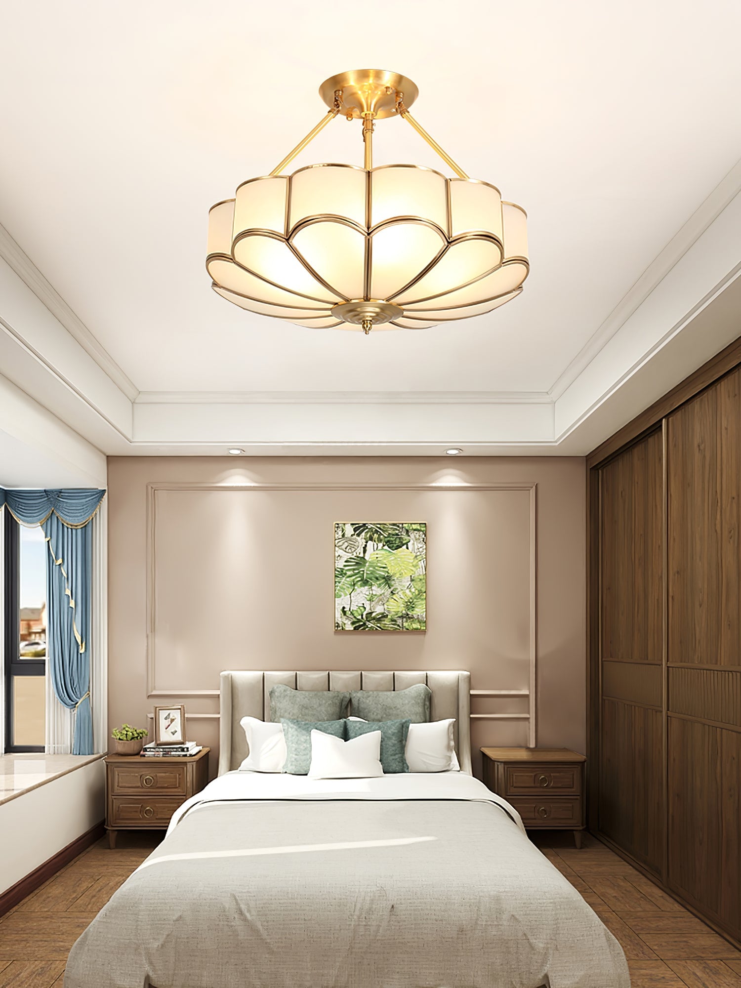 Flower Shape Glass Ceiling Light - Blowlighting