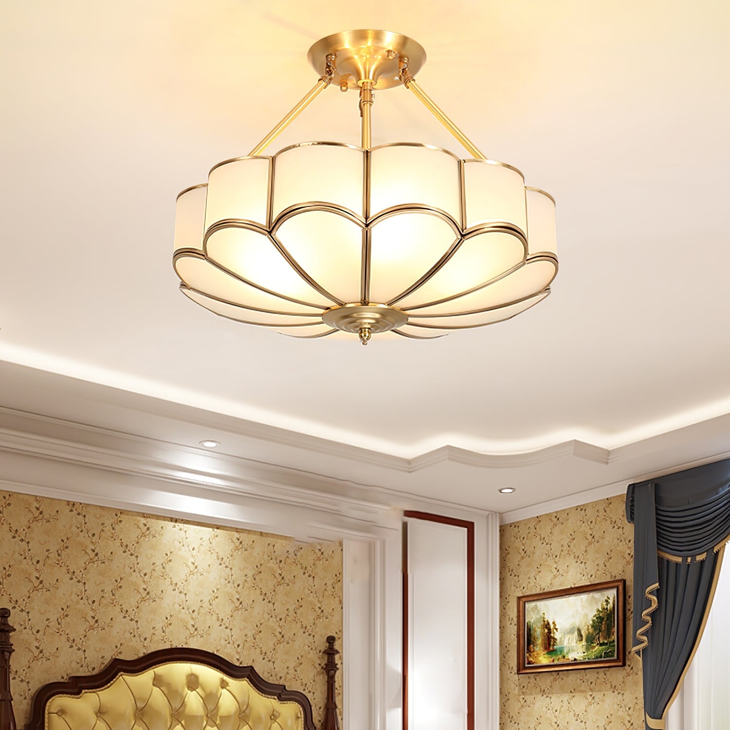 Flower Shape Glass Ceiling Light - Blowlighting