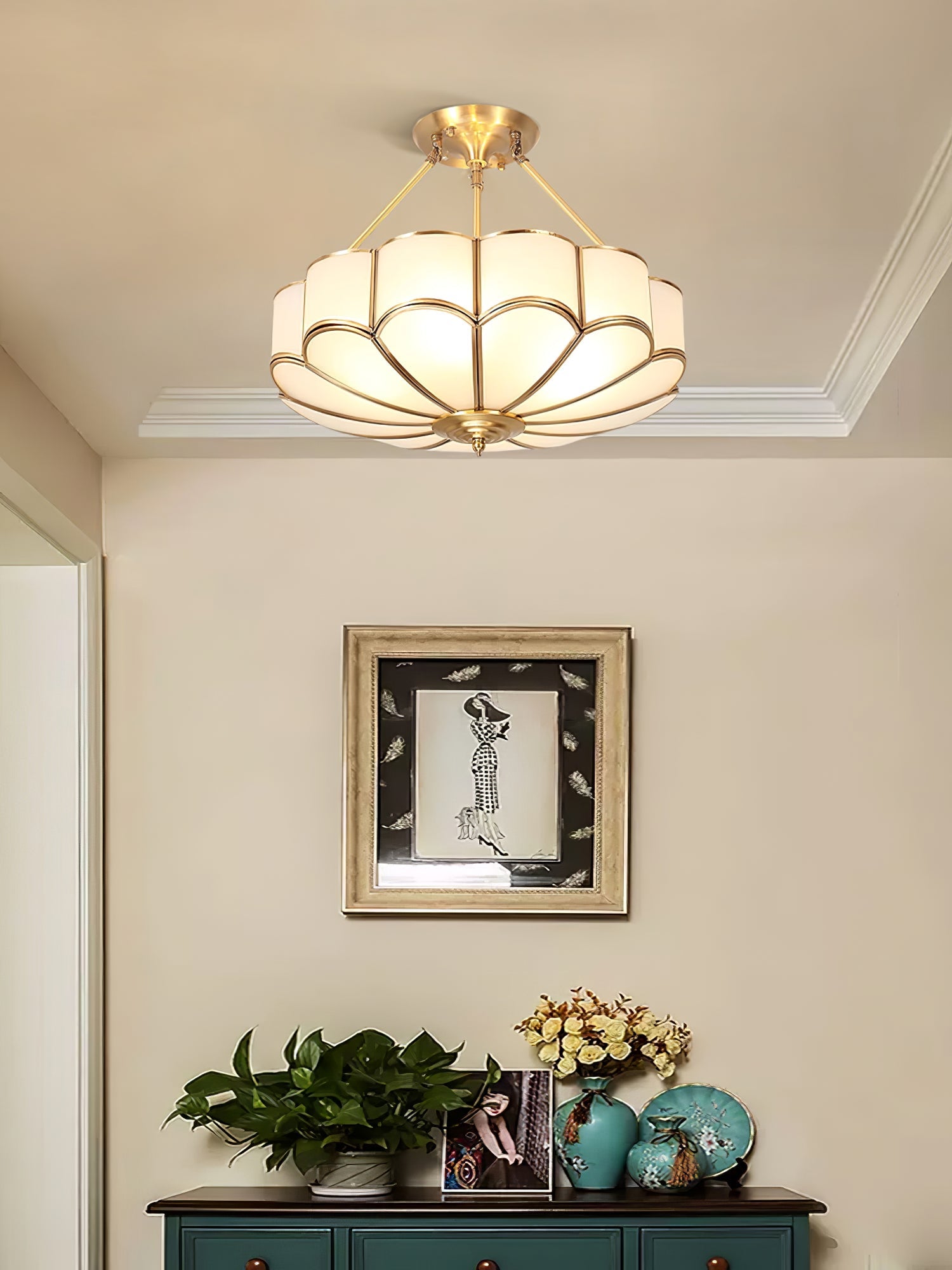 Flower Shape Glass Ceiling Light - Blowlighting