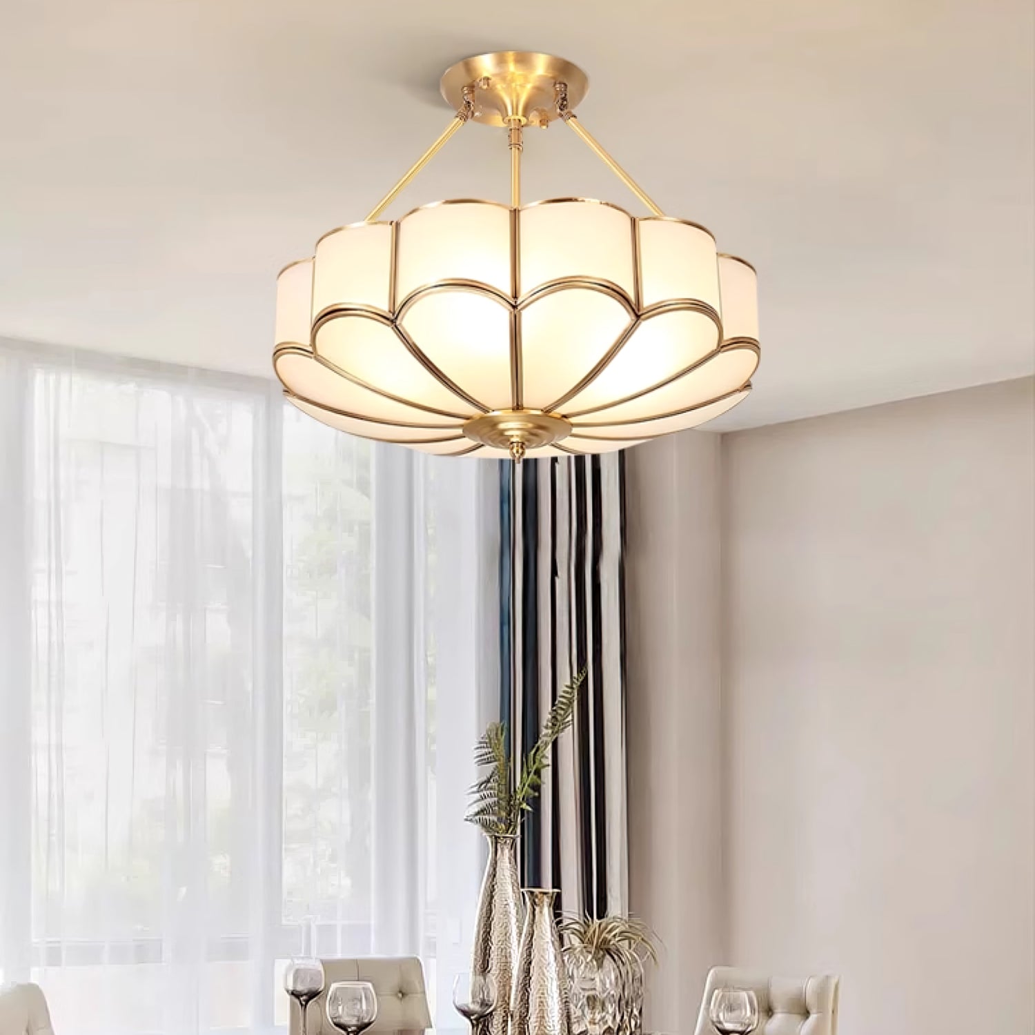 Flower Shape Glass Ceiling Light - Blowlighting