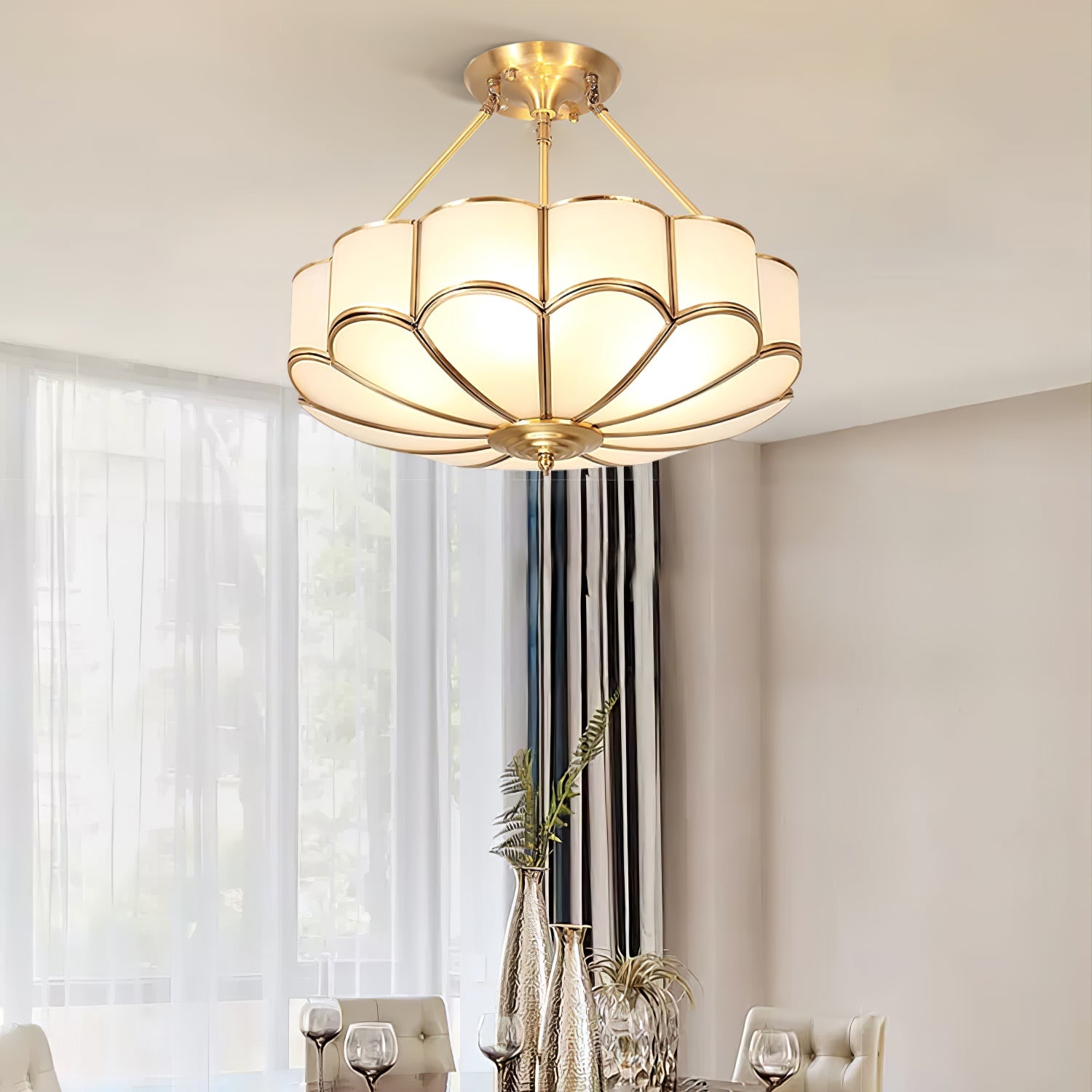 Flower Shape Glass Ceiling Light - Blowlighting