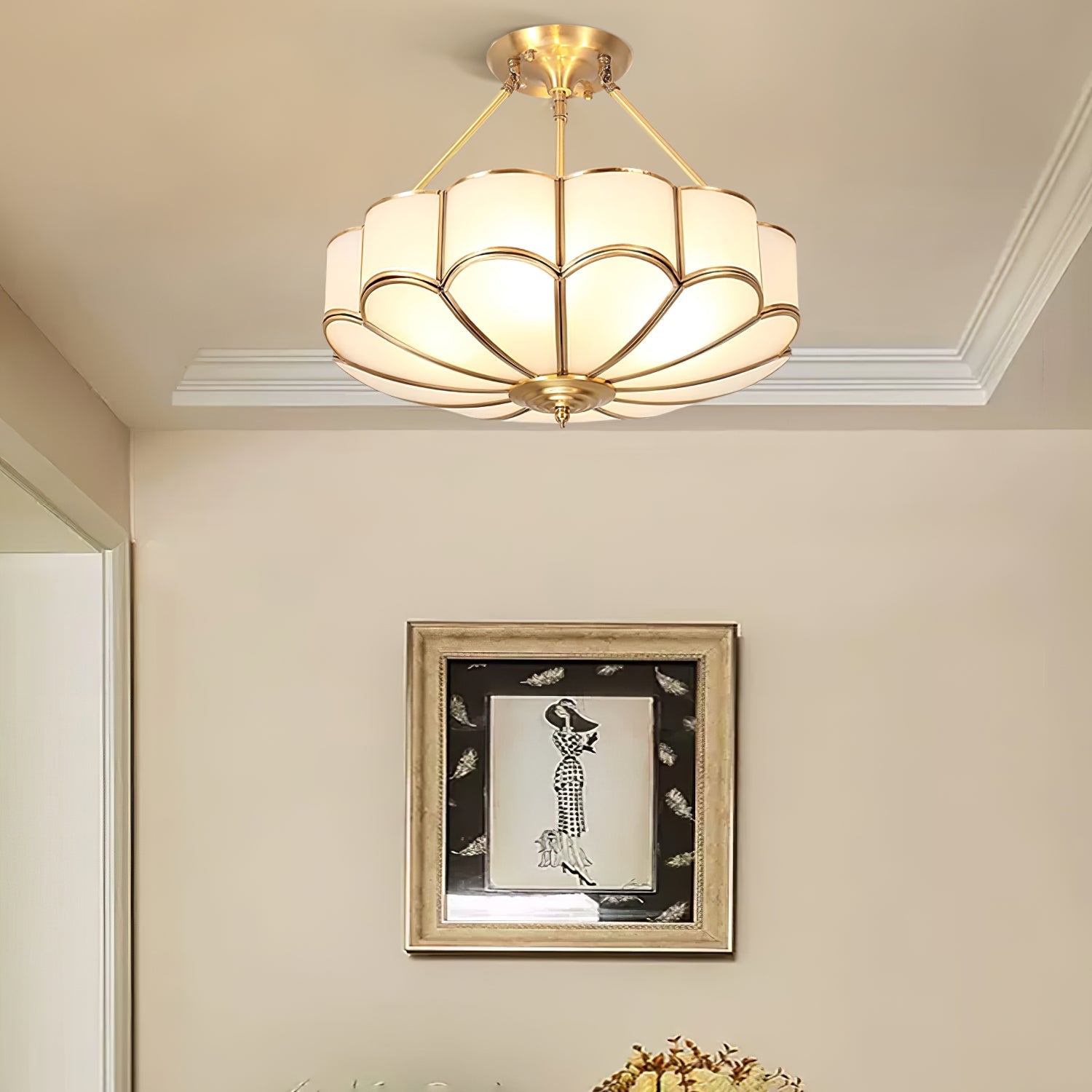 Flower Shape Glass Ceiling Light - Blowlighting
