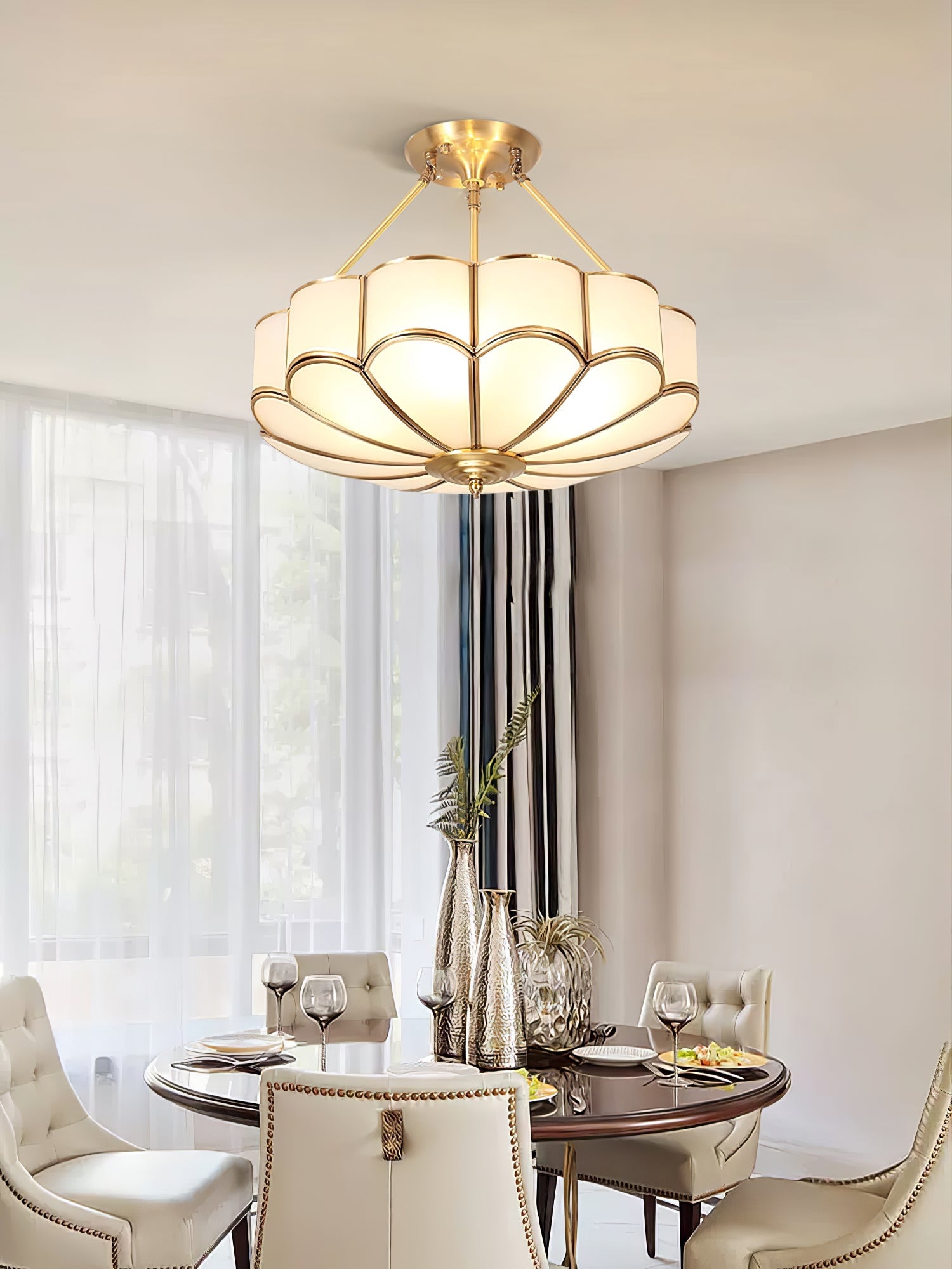 Flower Shape Glass Ceiling Light - Blowlighting