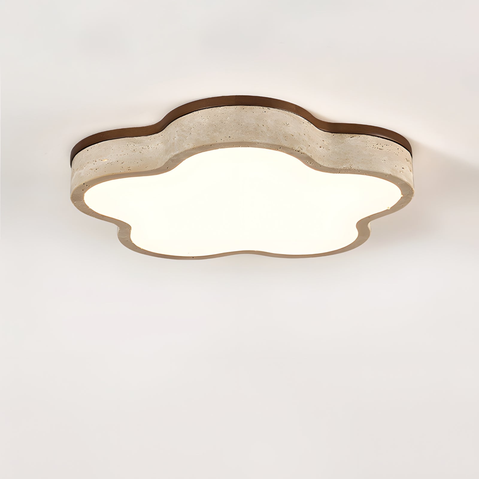 Fluffy Scandinavian Travertine Ceiling Light