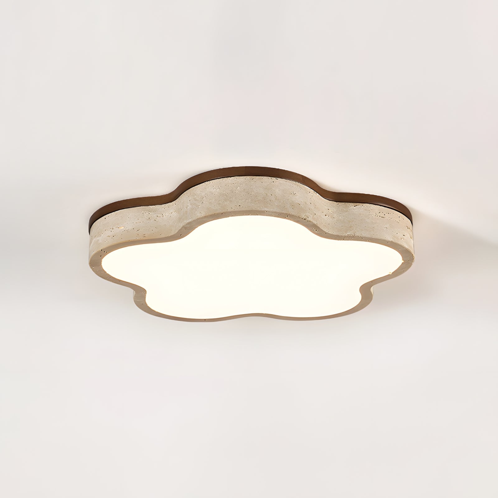 Fluffy Scandinavian Travertine Ceiling Light