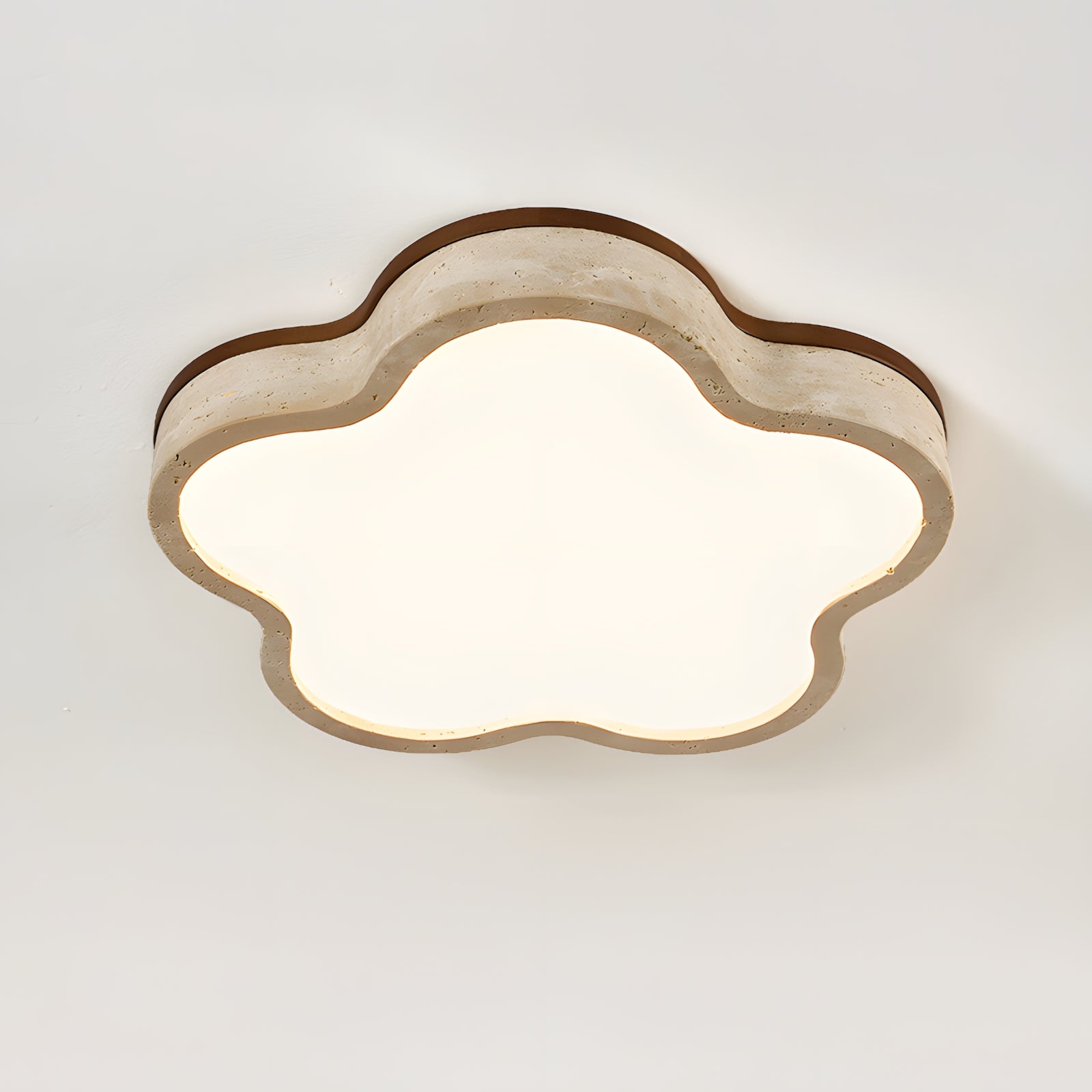 Fluffy Scandinavian Travertine Ceiling Light
