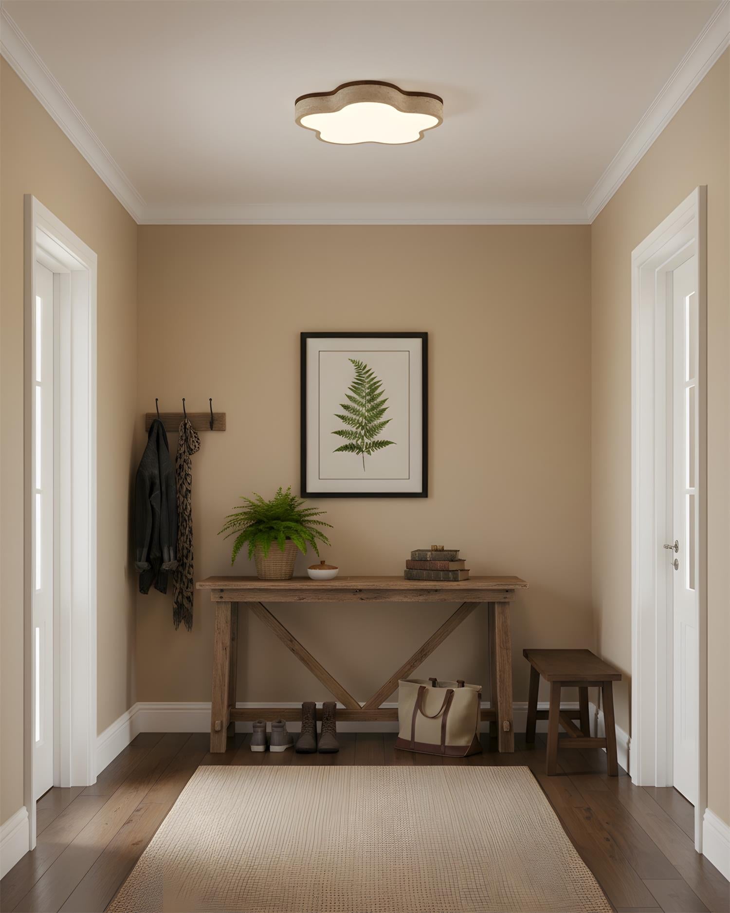 Fluffy Scandinavian Travertine Ceiling Light