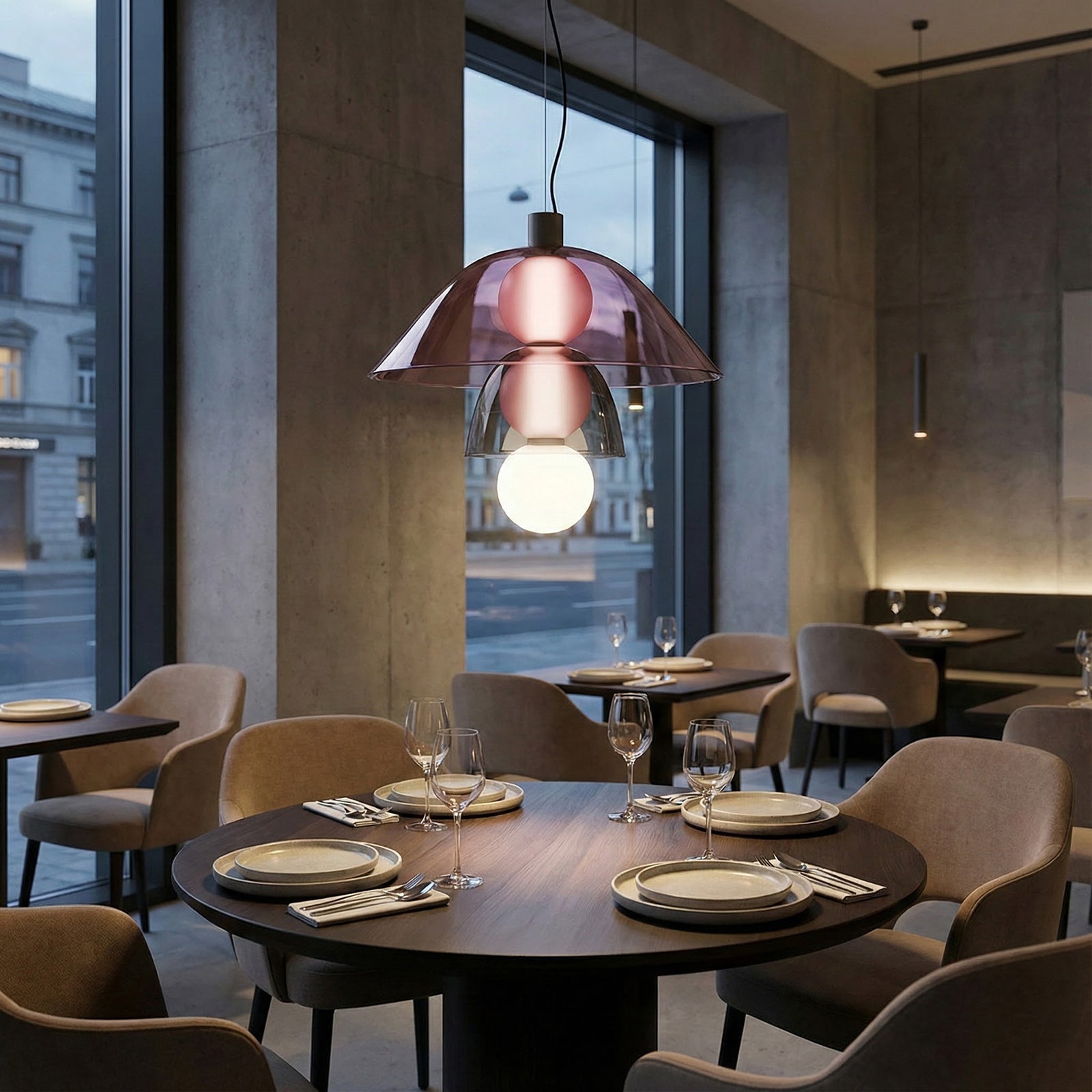 Flume Modern Glass Pendant Light