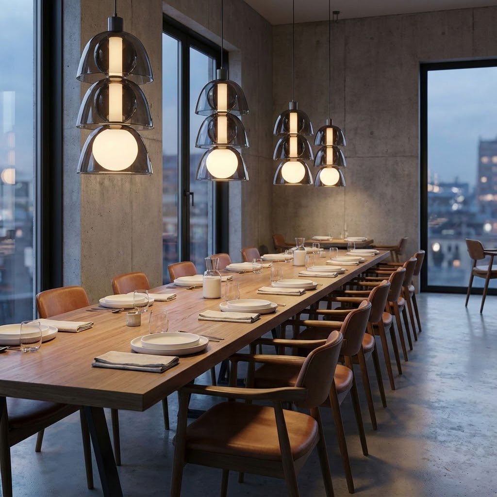 Flume Modern Glass Pendant Light